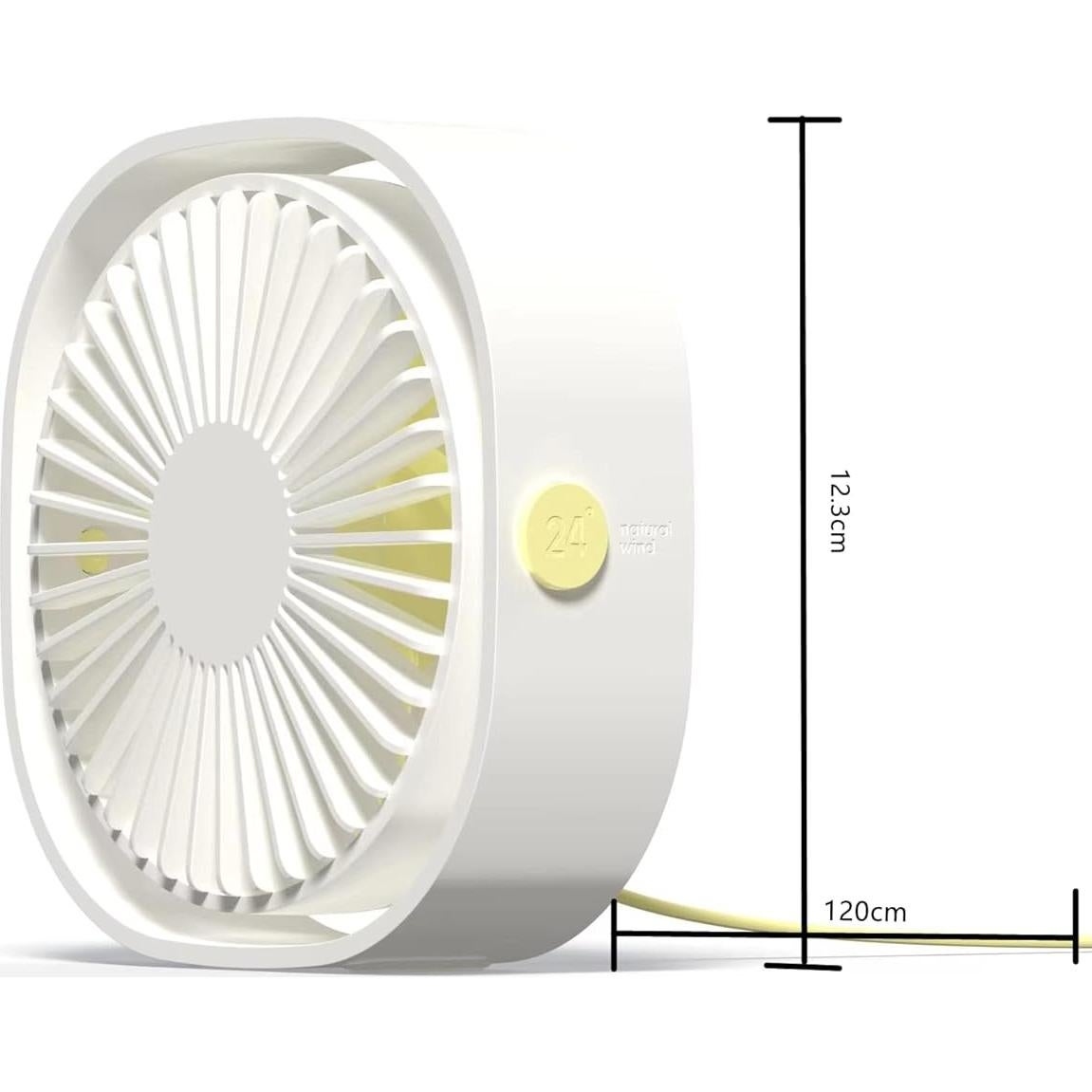 Ventilador de Escritorio USB Genérico Cubo Blanco 3 Velocidades