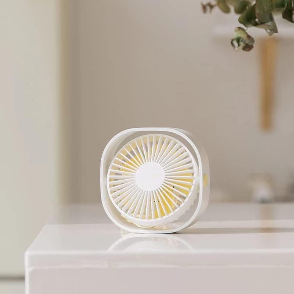 Ventilador de Escritorio USB Genérico Cubo Blanco 3 Velocidades