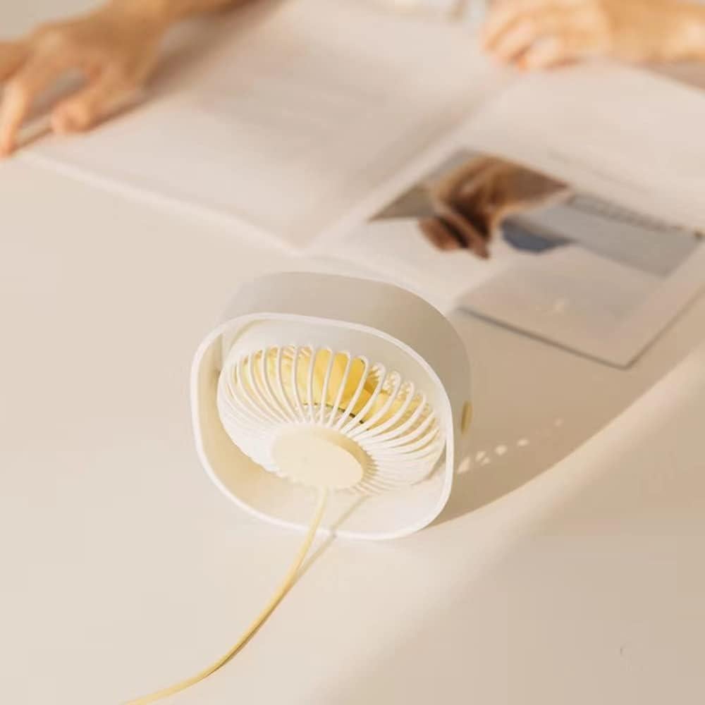 Ventilador de Escritorio USB Genérico Cubo Blanco 3 Velocidades