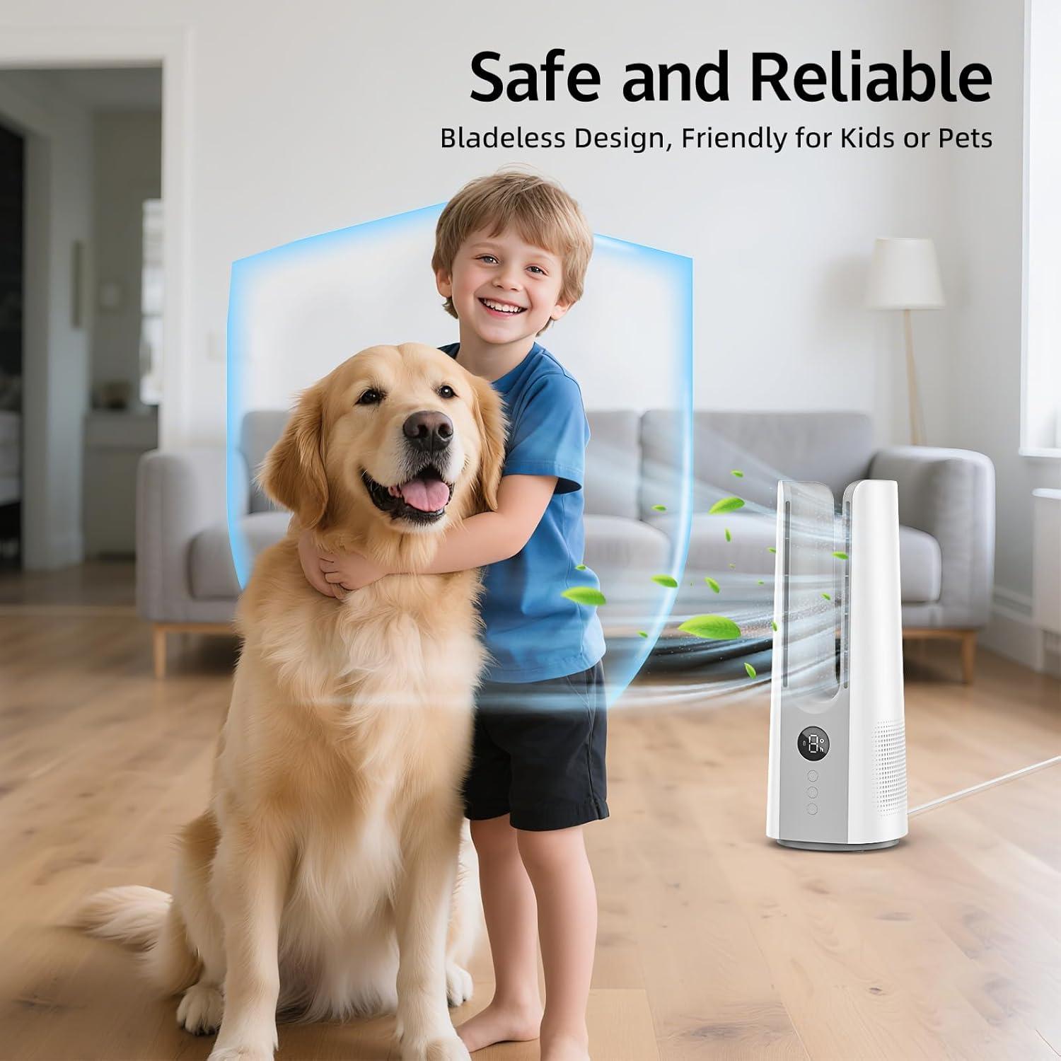 Ventilador de Escritorio KONSIDEN F14-W 34 cm Sin Aspas 9 Velocidades