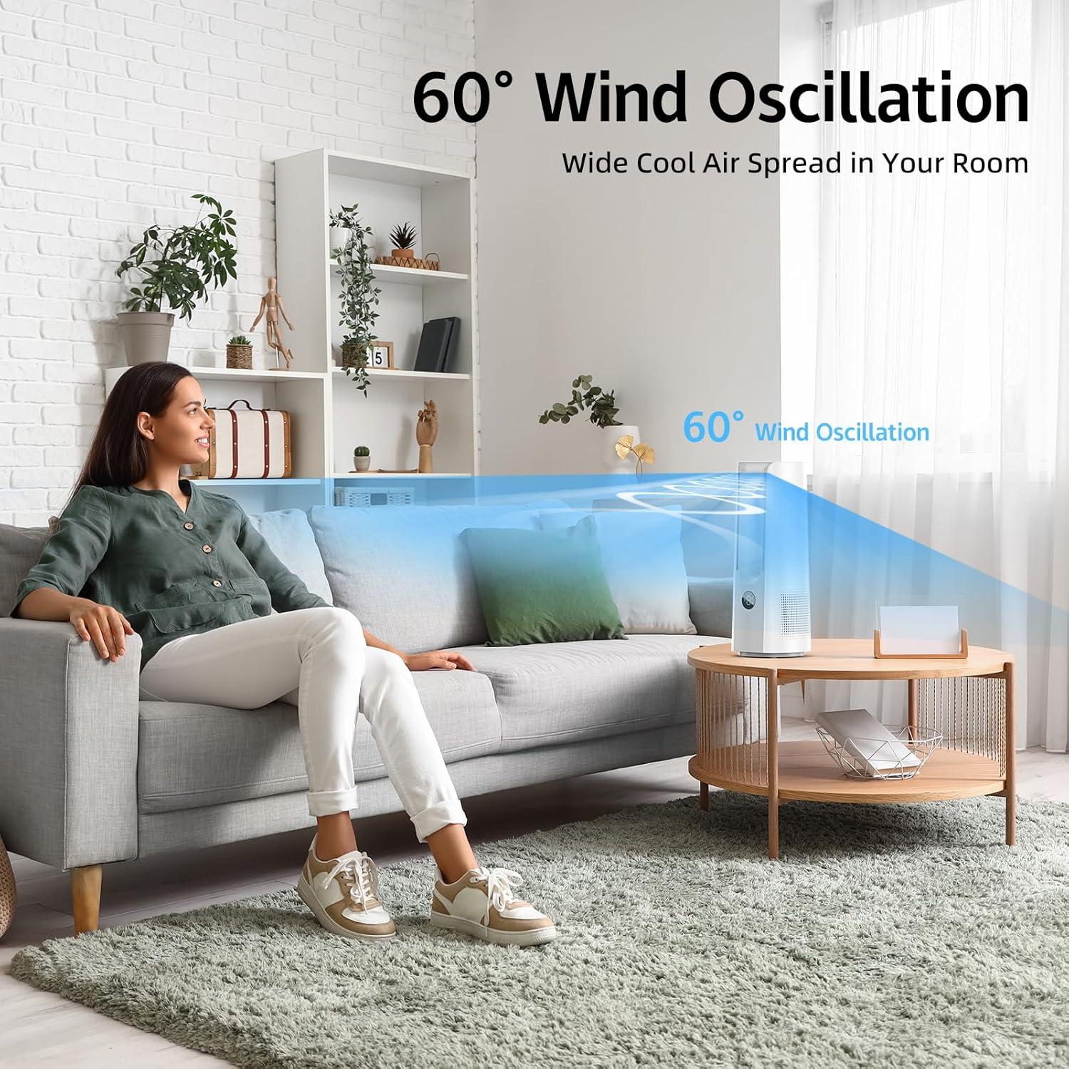 Ventilador de Escritorio KONSIDEN F14-W 34 cm Sin Aspas 9 Velocidades