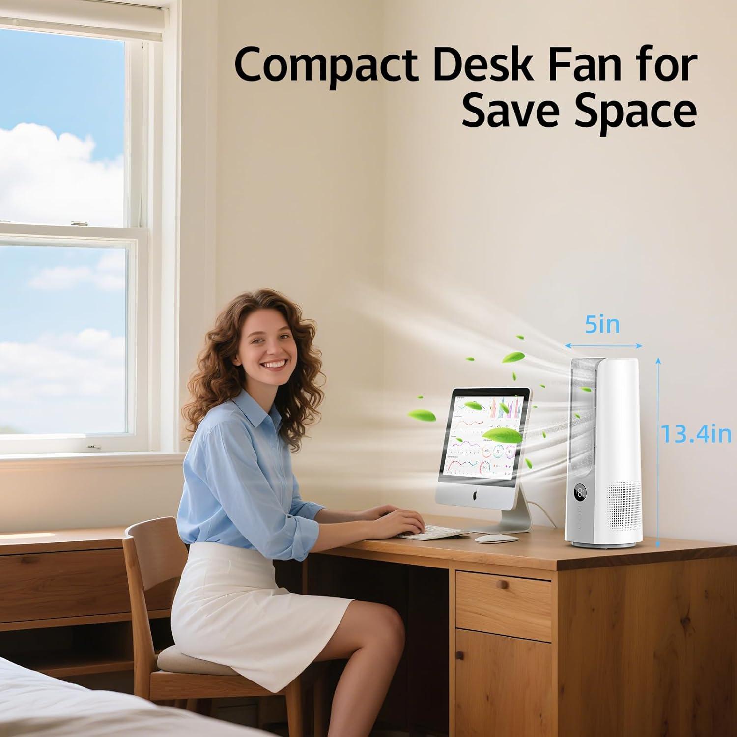 Ventilador de Escritorio KONSIDEN F14-W 34 cm Sin Aspas 9 Velocidades