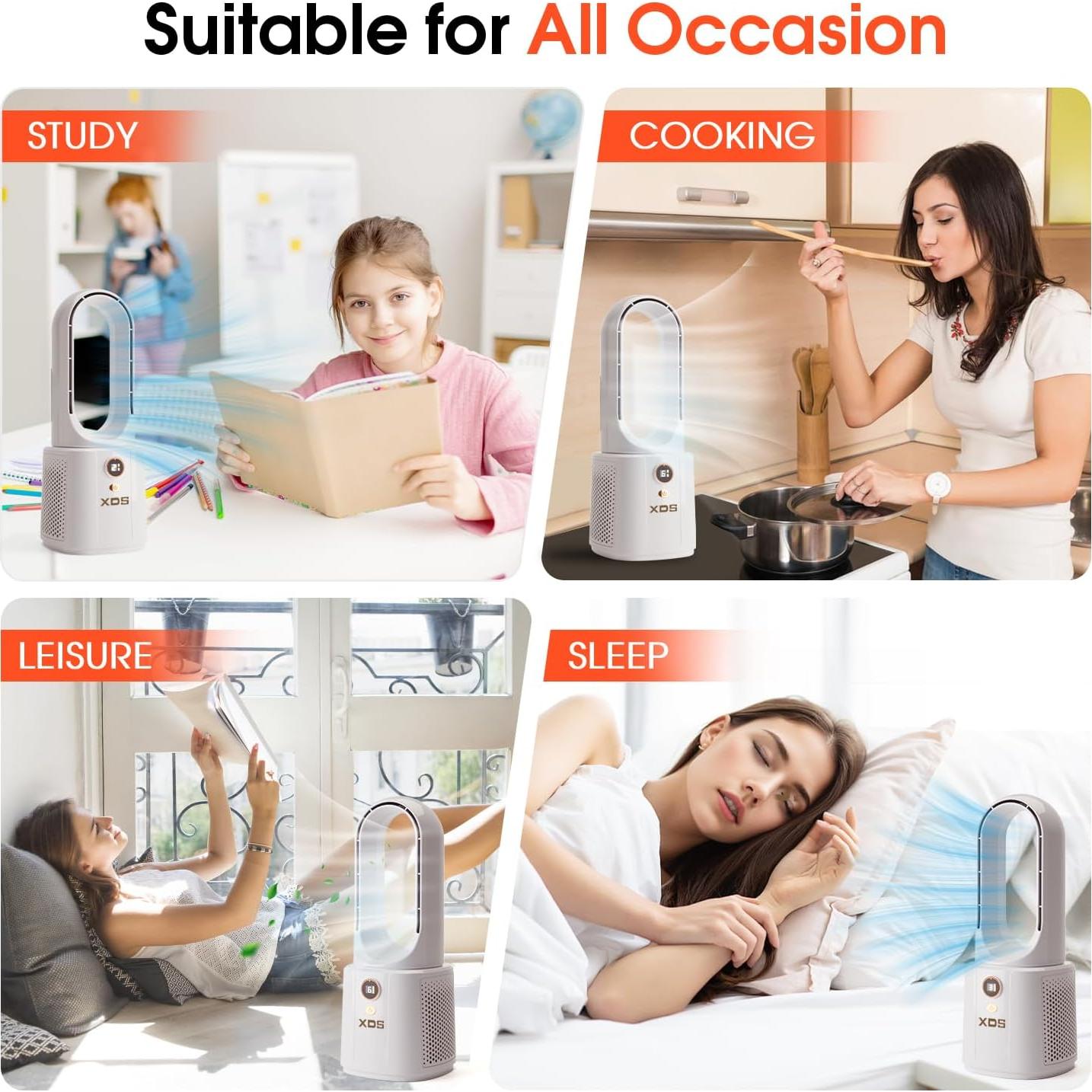 Ventilador de Escritorio Sin Aspas XDS WYFS 32.5 cm 6 Velocidades