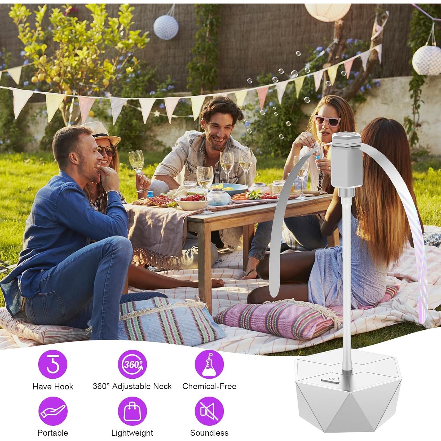 Ventilador Repelente de Moscas PIMAG - Paquete de 4 Plata