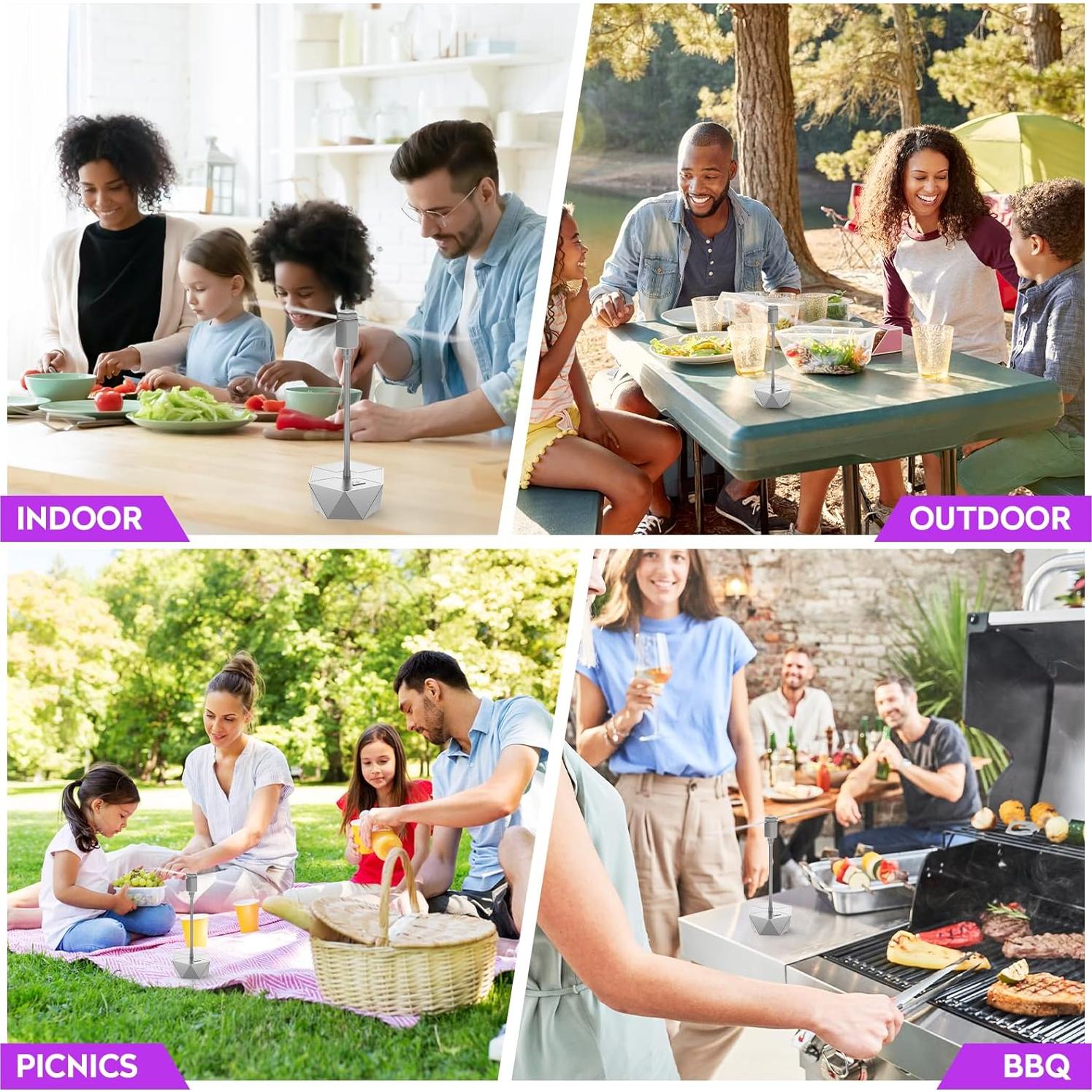 Ventilador Repelente de Moscas PIMAG - Paquete de 4 Plata