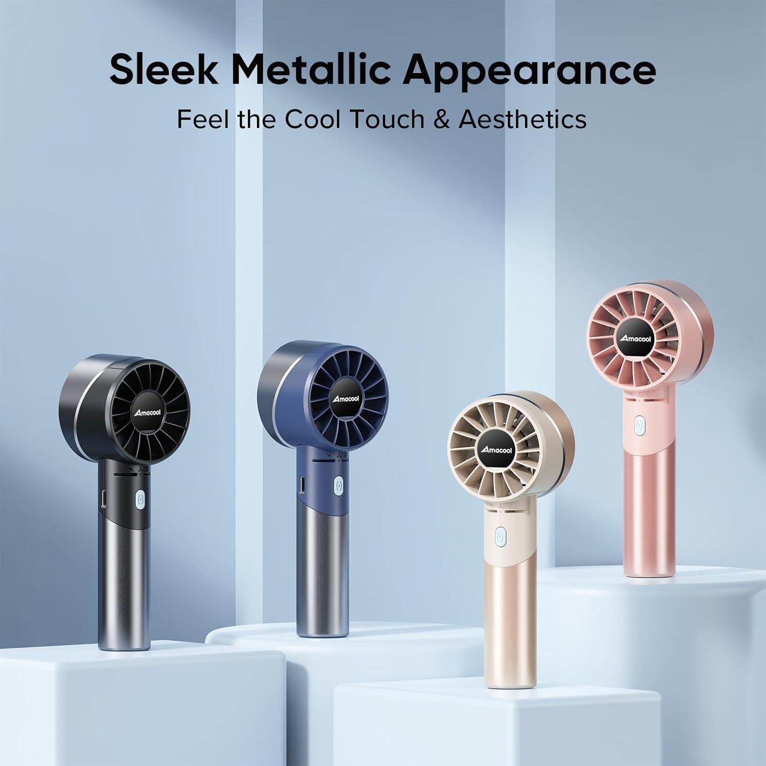 Ventilador Turbo Portátil AMACOOL G3 Recargable 17h 4 Velocidades