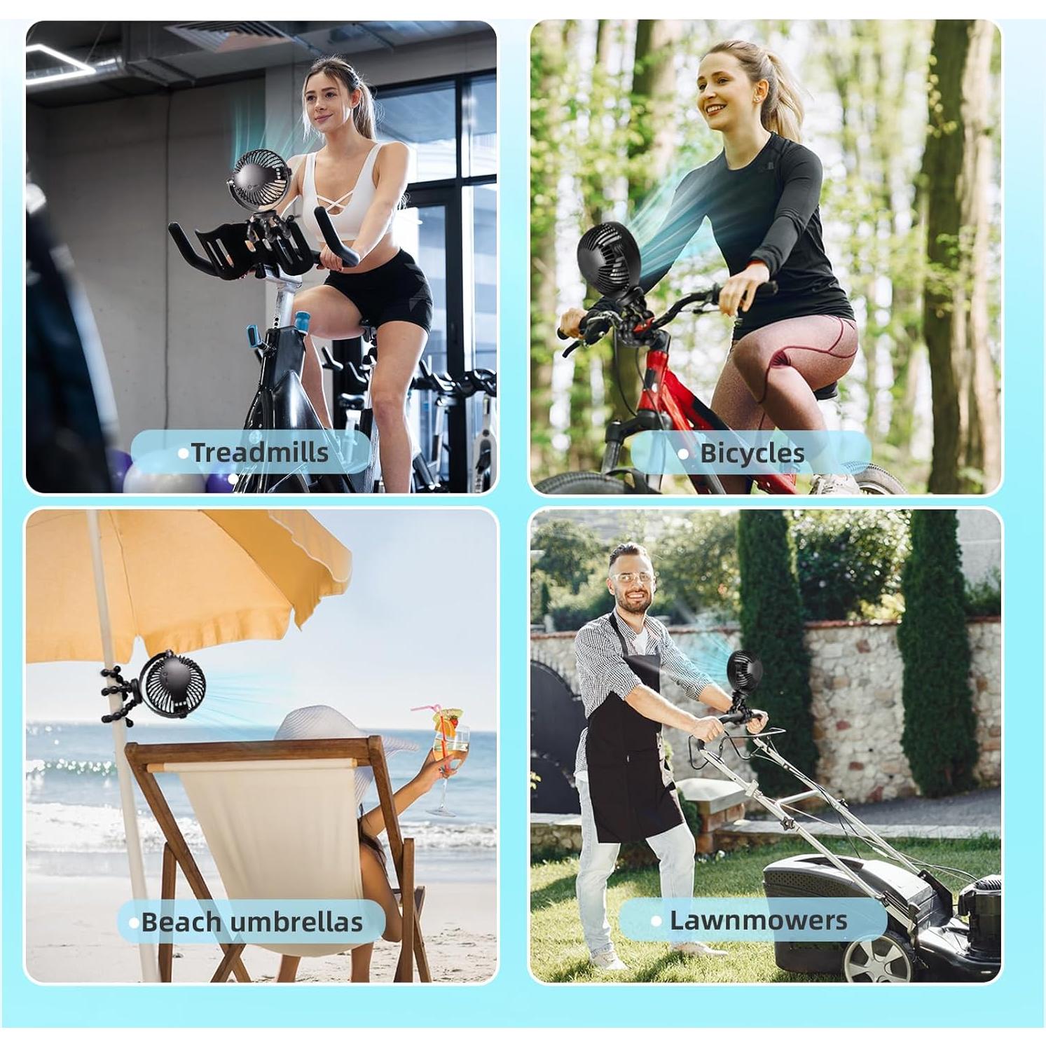 Ventilador Portátil Recargable PaPaFboy F1 3 Velocidades Negro