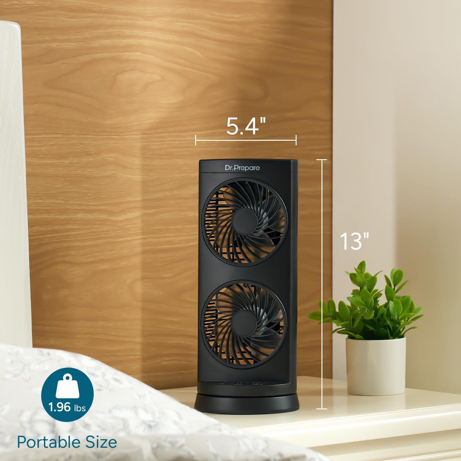 Ventilador de Torre USB Dr. Prepare DCDF11-G1, 3 Velocidades, Oscilante 110°