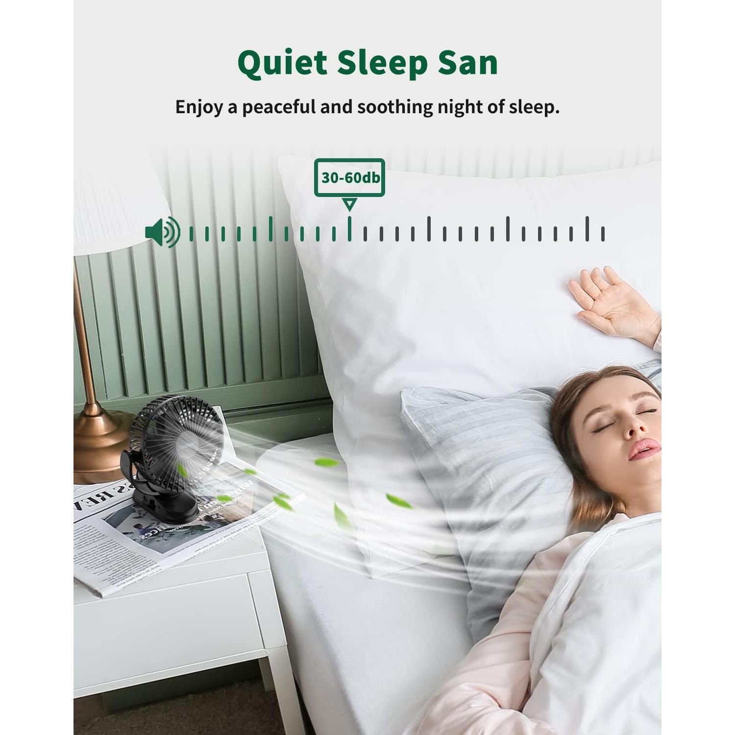 Ventilador Portátil Clip Dorobeen TF28D Recargable 3 Velocidades