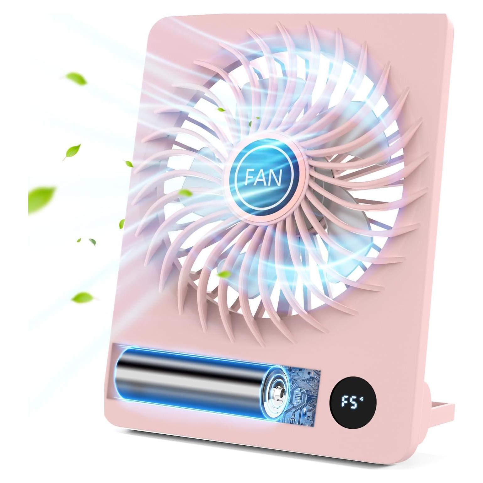 Ventilador de Escritorio Tertan X20 Plegable 180° 5 Velocidades Rosa