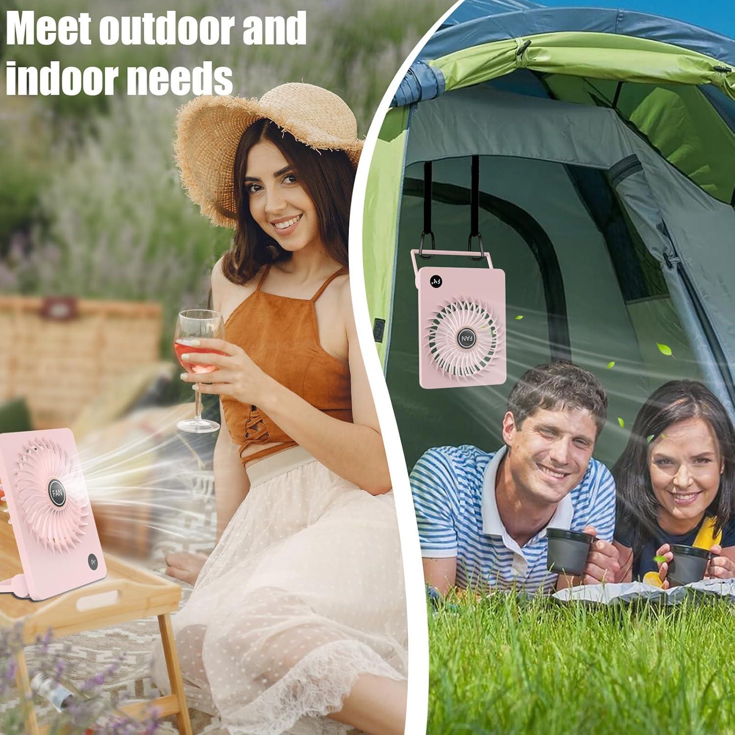 Ventilador de Escritorio Tertan X20 Plegable 180° 5 Velocidades Rosa