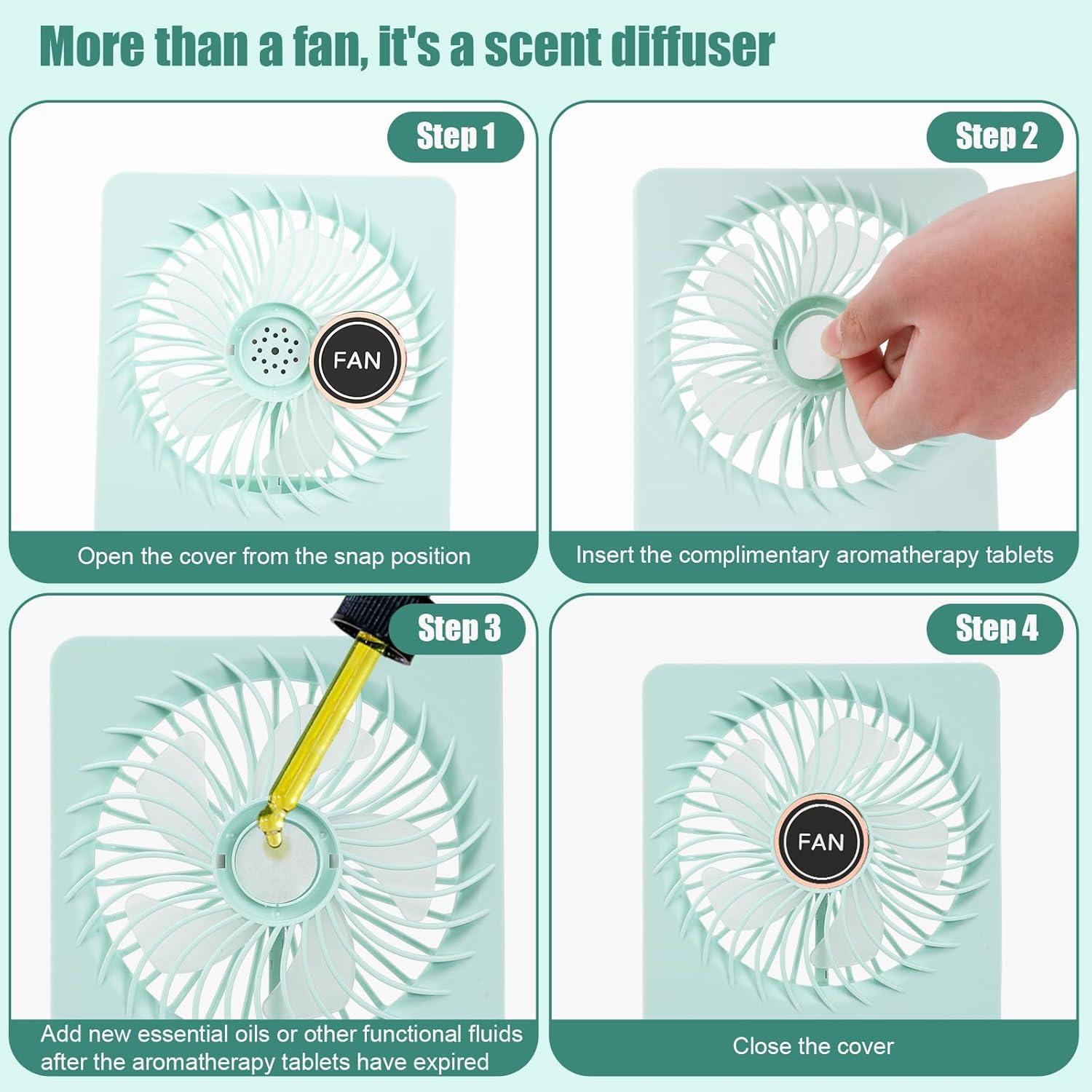 Ventilador de Escritorio Tertan X20 Plegable 180° 5 Velocidades Rosa