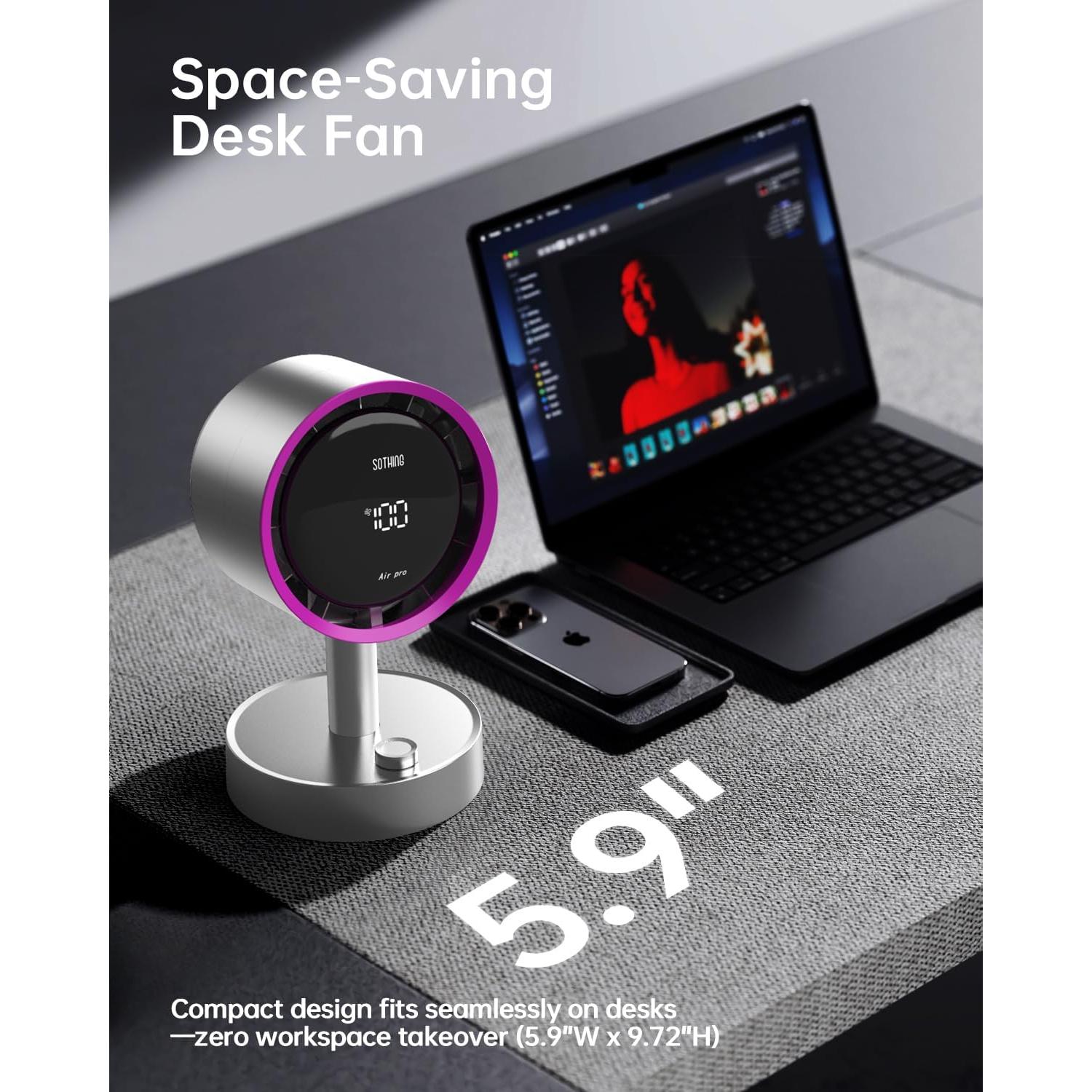 Ventilador de Escritorio SOTHING Air Pro 100 Velocidades Silencioso