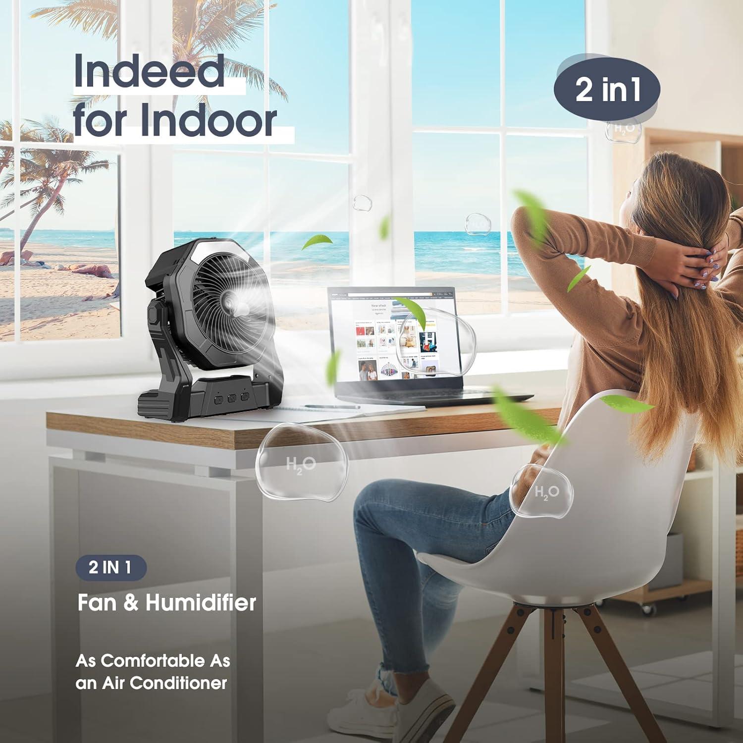 Ventilador portátil de nebulización Ausic P20 10000mAh 250ml