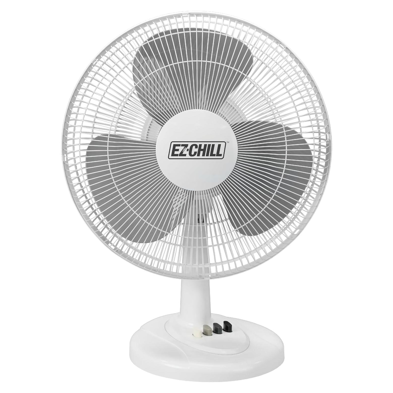 Ventilador de Mesa Oscilante EZ-CHILL 16" 3 Velocidades Silencioso