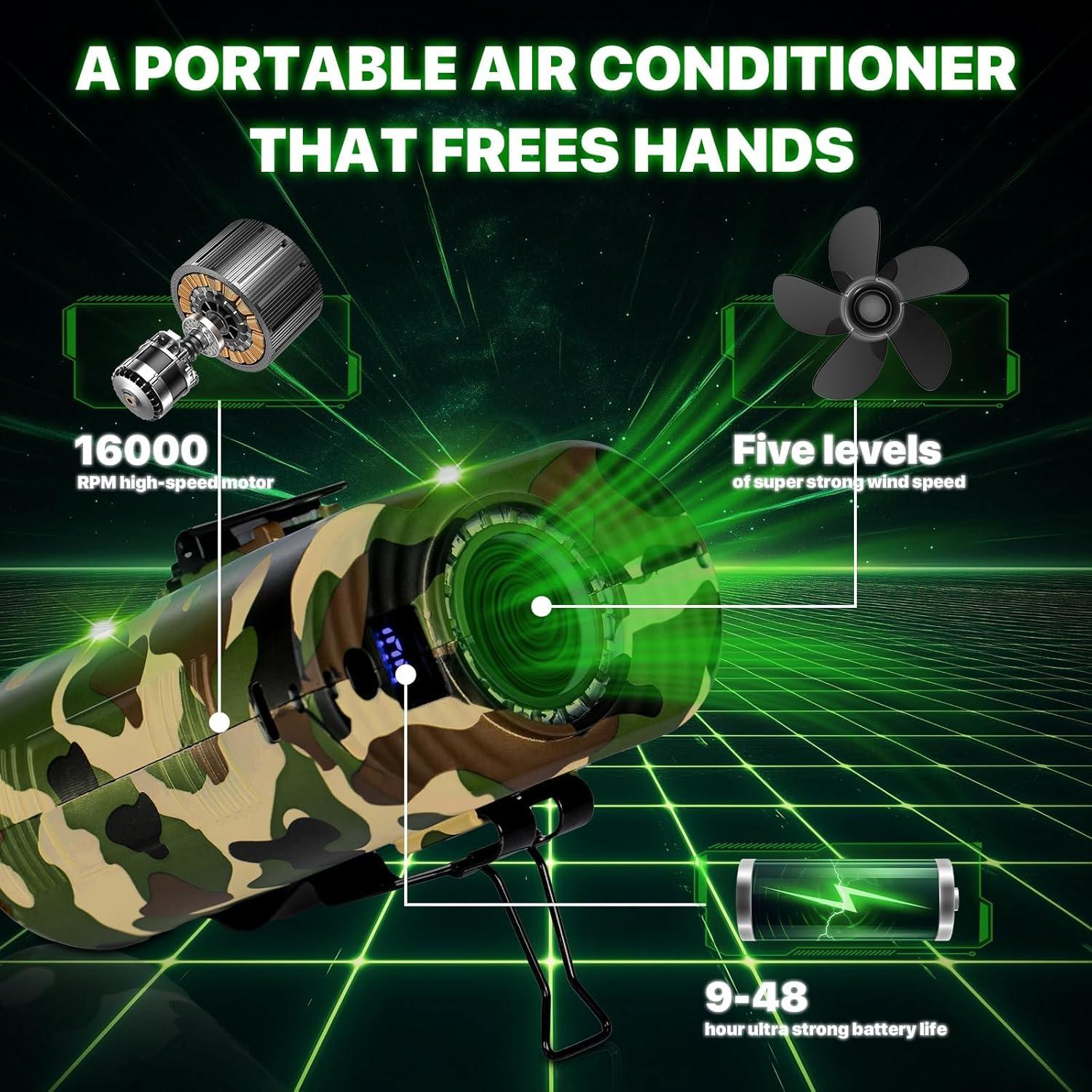 Ventilador de Cintura BARCHI HEAT P60 Camuflaje 5 Velocidades