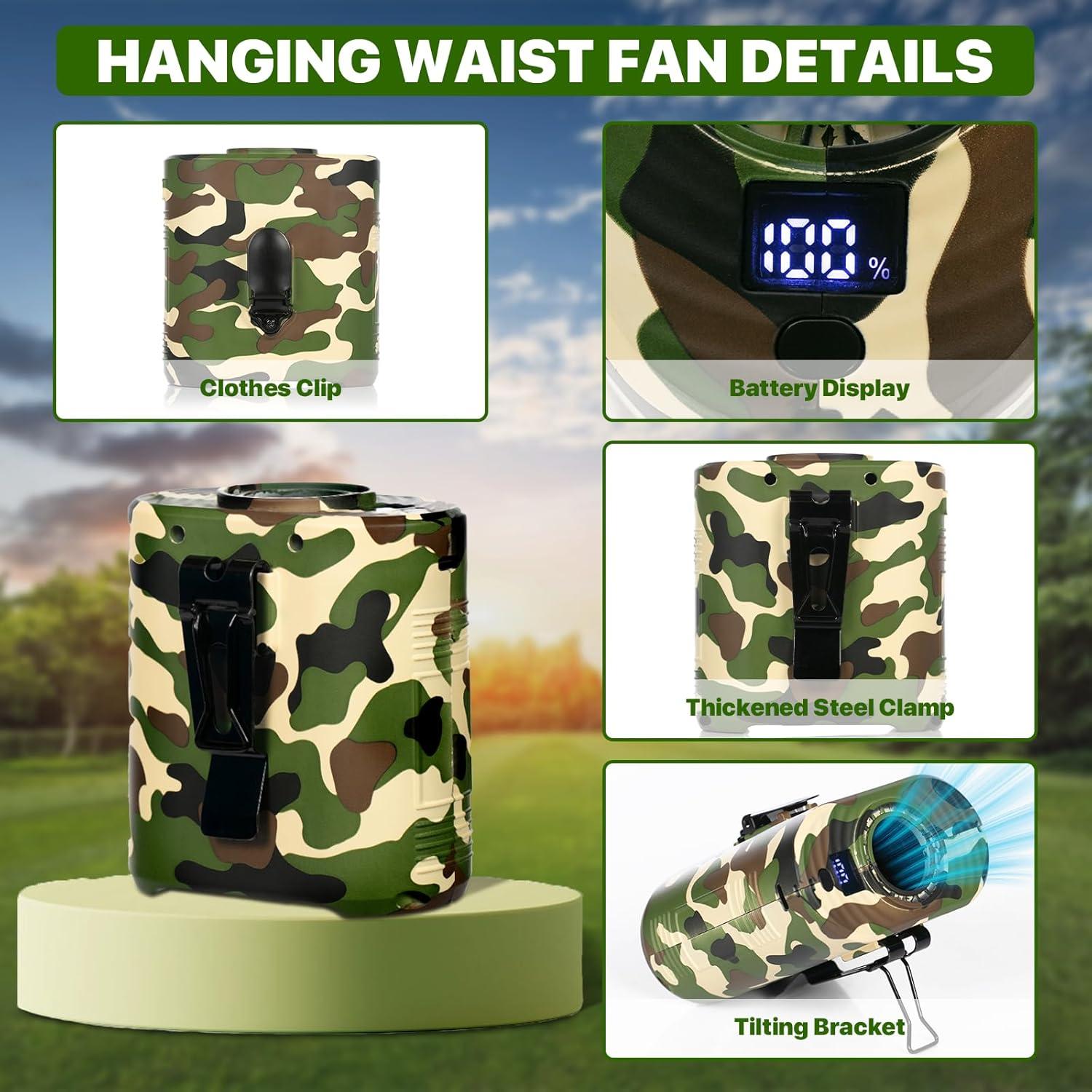 Ventilador de Cintura BARCHI HEAT P60 Camuflaje 5 Velocidades