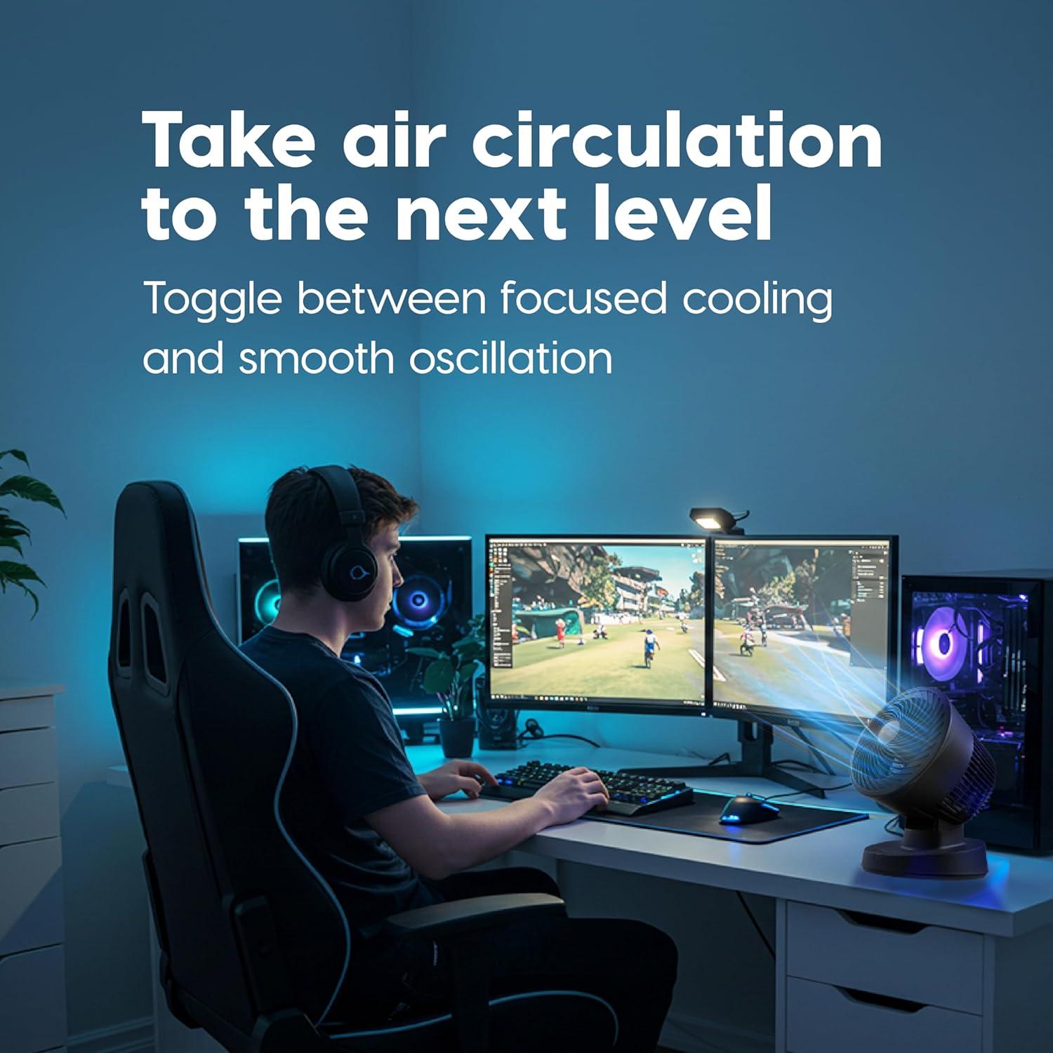 Ventilador Circulador de Aire IRIS WOOZOO 3 Velocidades Negro