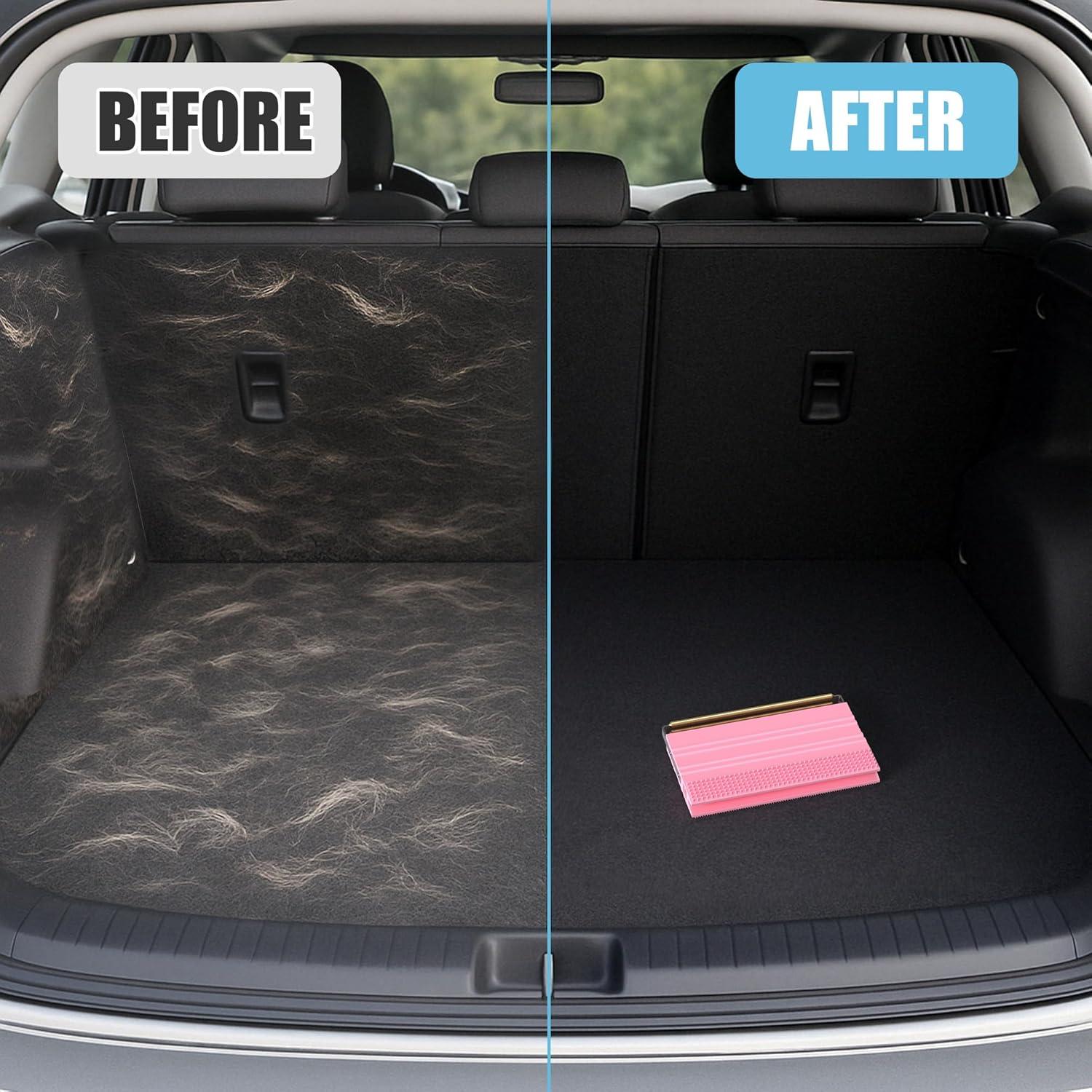 Removedor de Pelo de Mascota SAMFAT Rosa 2-en-1 Reutilizable