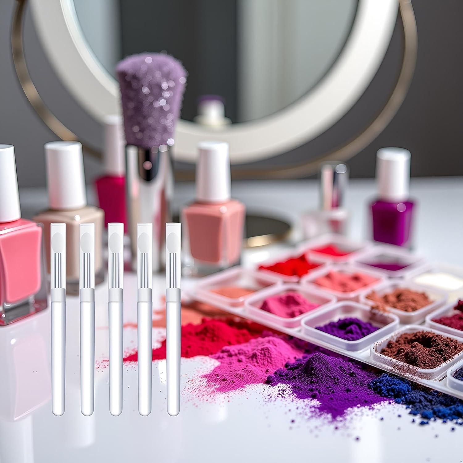 Set de 5 Pinceles de Silicona Blanca Seadiquiet para Uñas