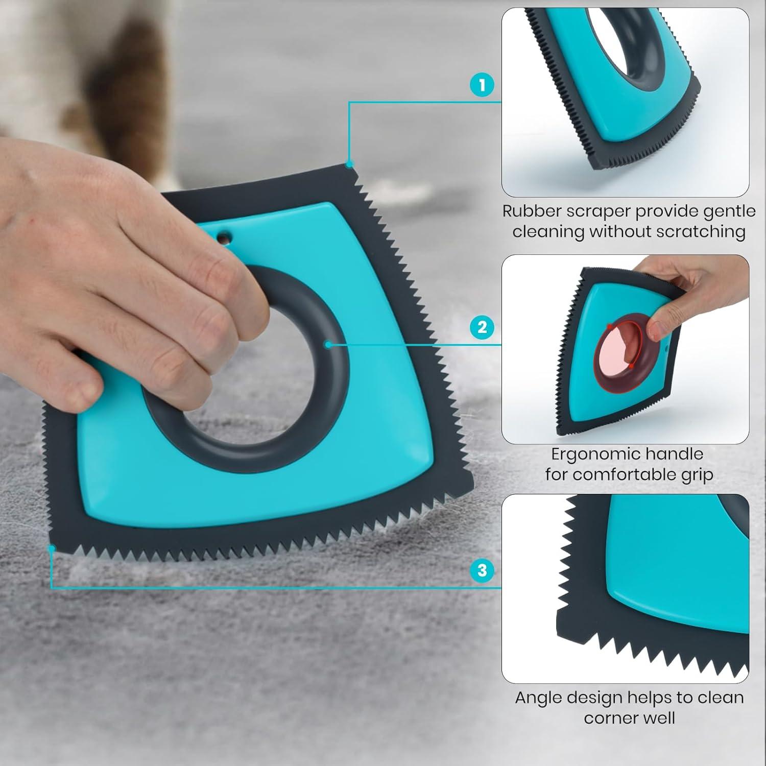 Removedor de Pelo de Mascota MAVRIZ Azul Reutilizable 15.6cm