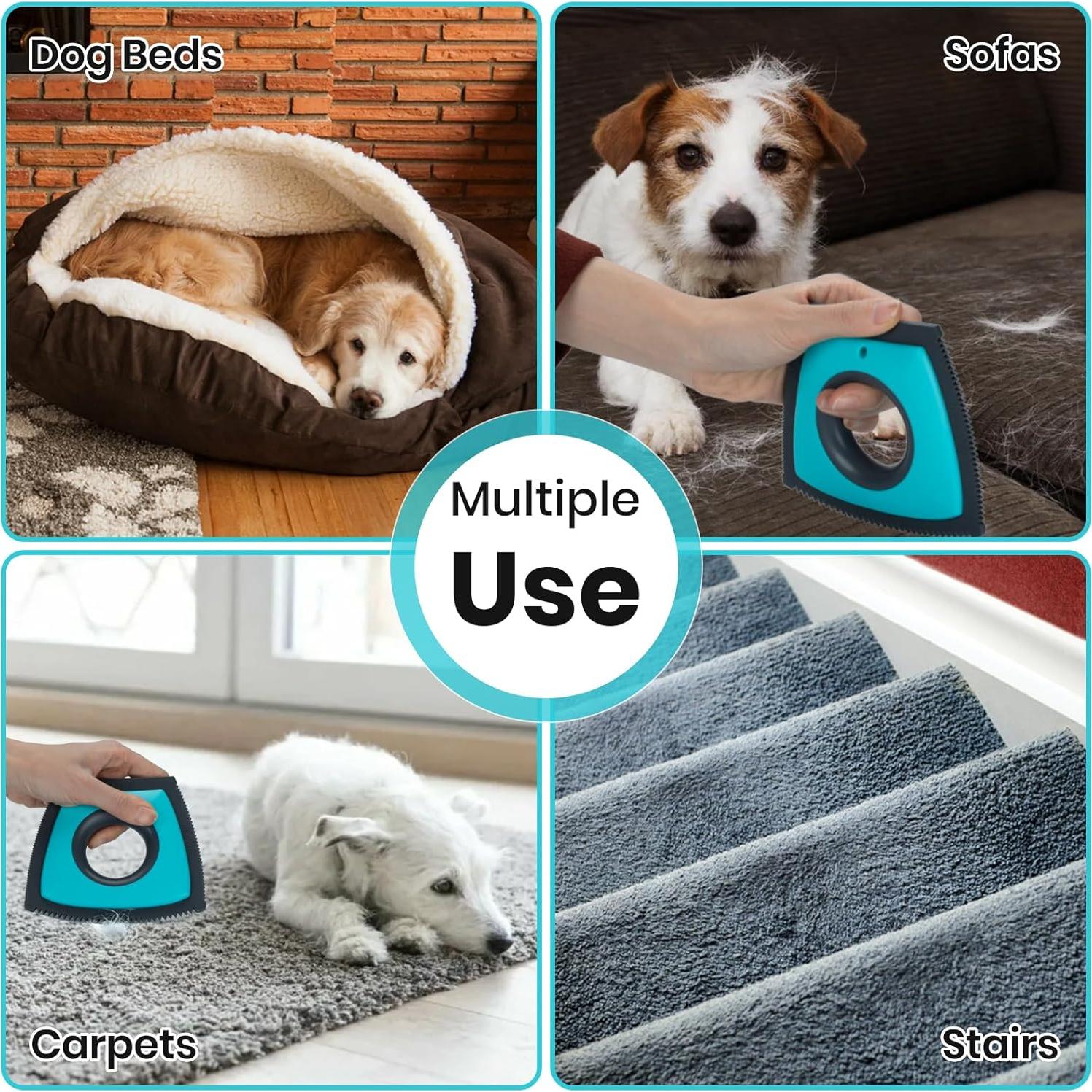 Removedor de Pelo de Mascota MAVRIZ Azul Reutilizable 15.6cm