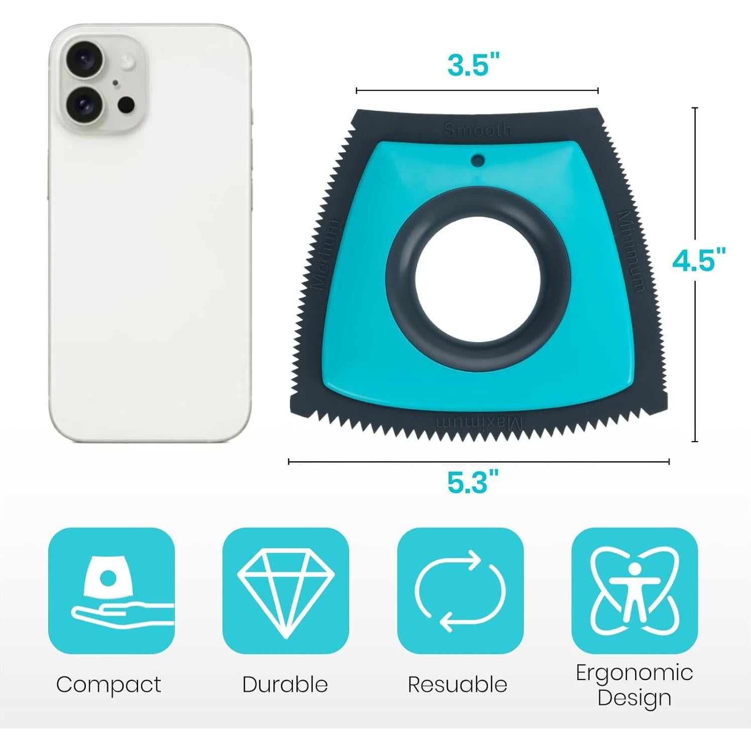 Removedor de Pelo de Mascota MAVRIZ Azul Reutilizable 15.6cm