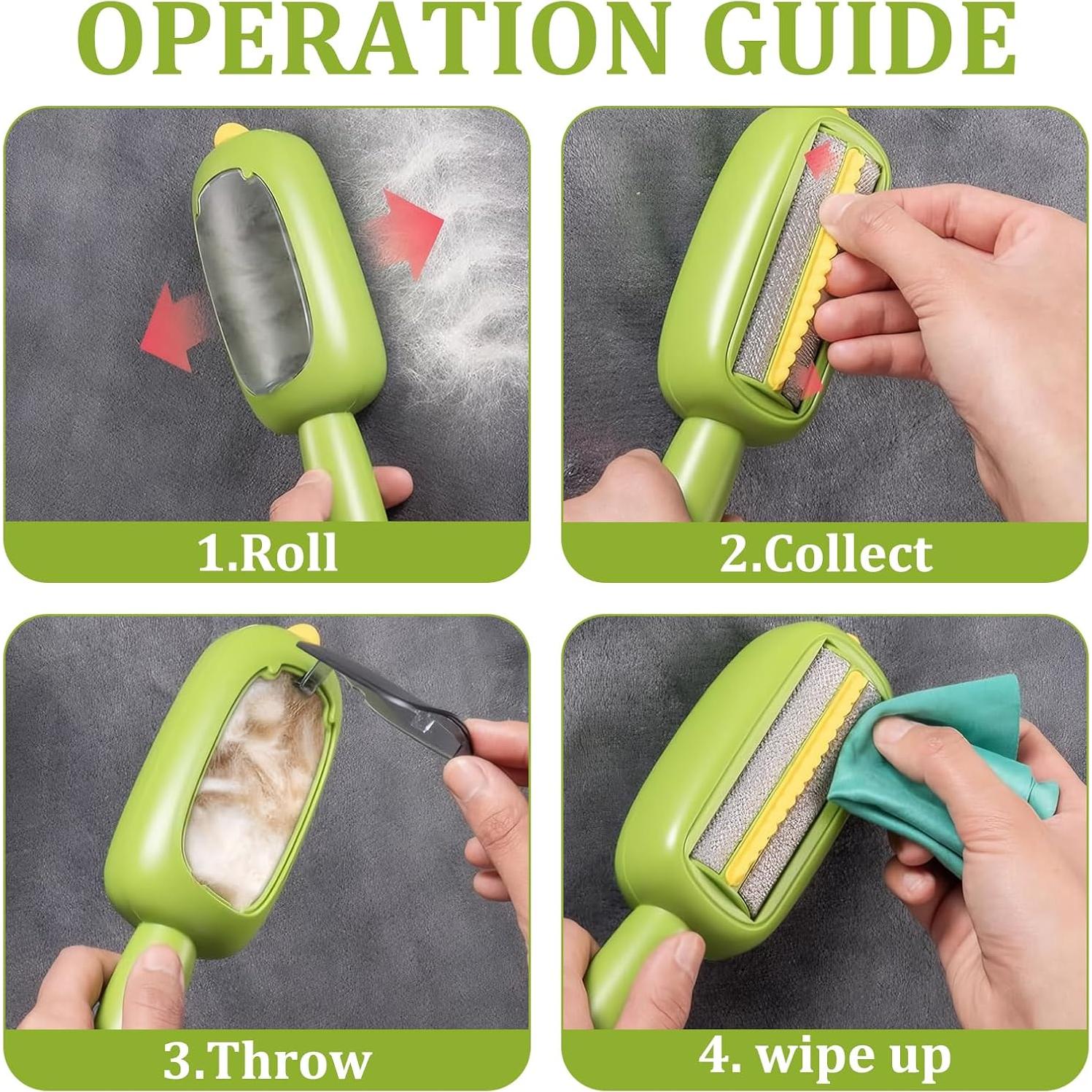 Rodillo de Pelusa Reutilizable PKRFCJ Verde 22.5x6.3 cm