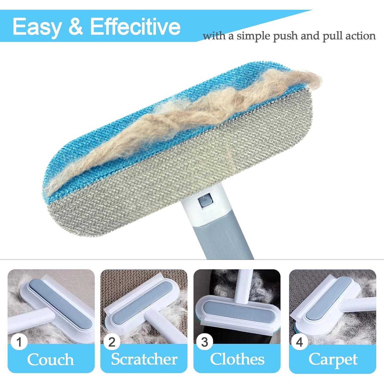 Removedor de Pelo de Mascota SWJDQS 4 en 1 Reutilizable Gris