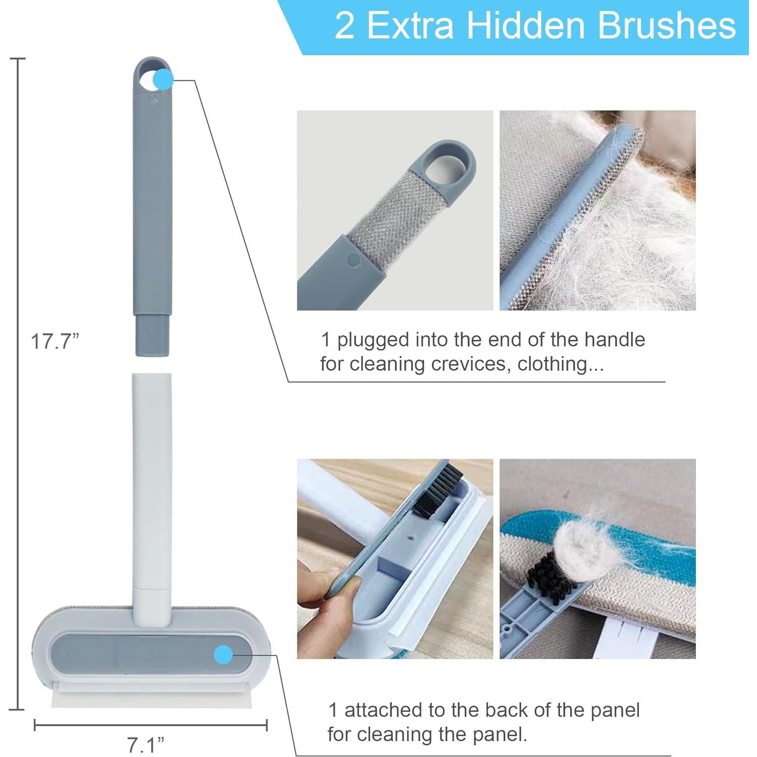 Removedor de Pelo de Mascota SWJDQS 4 en 1 Reutilizable Gris