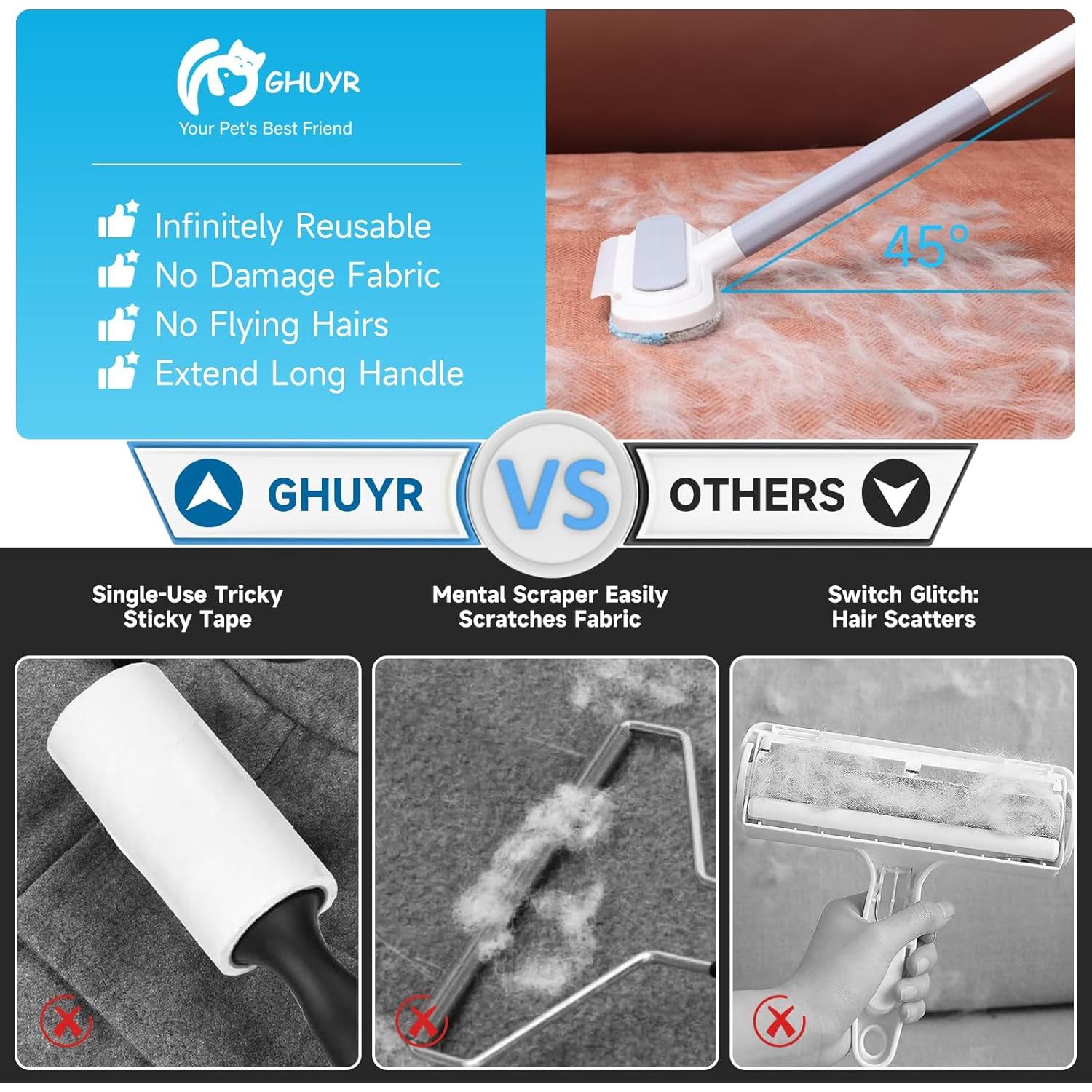 Removedor de Pelo de Mascotas GHUYR Reutilizable 24.89cm
