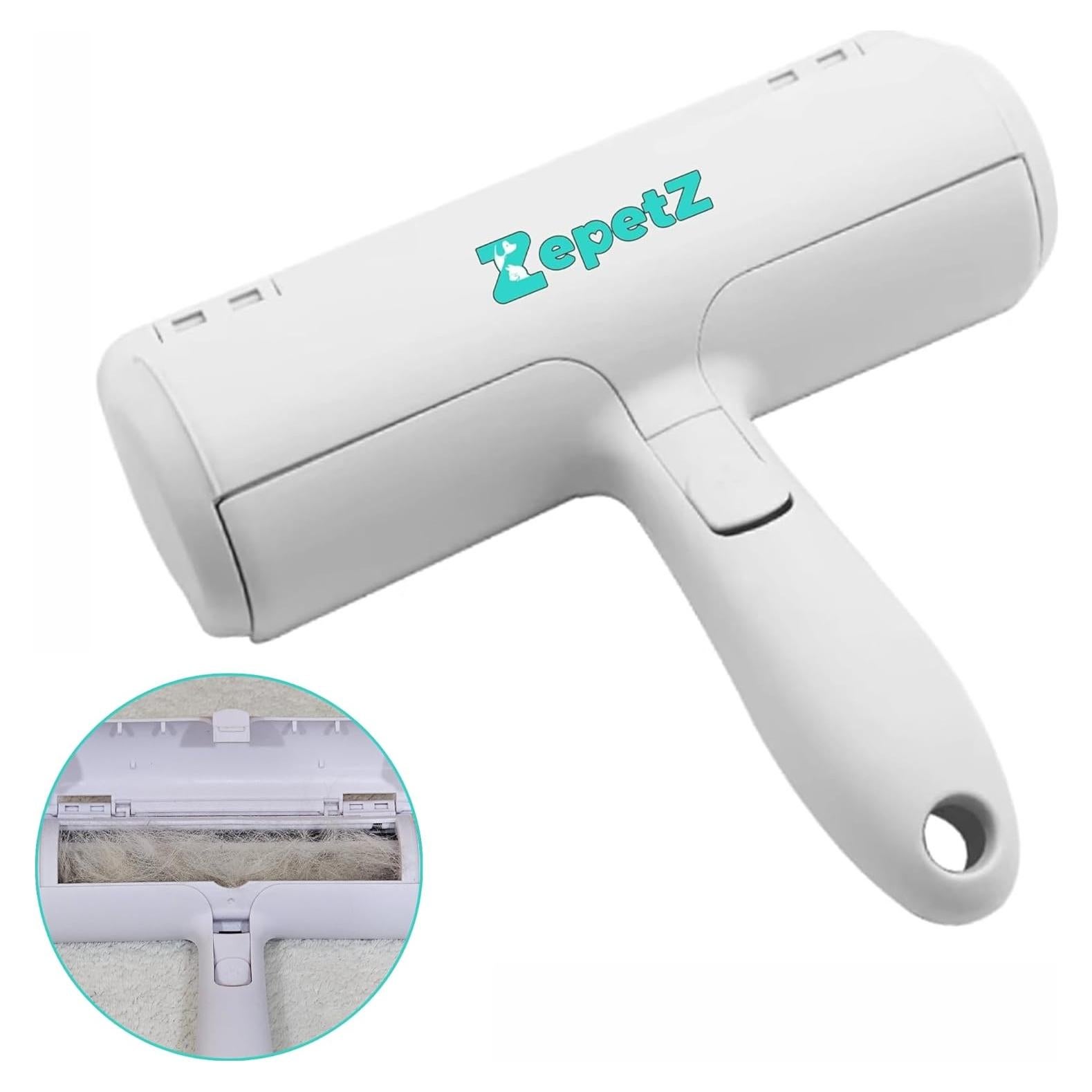 Rodillo de Pelusa Reutilizable ZepetZ para Mascotas - Blanco