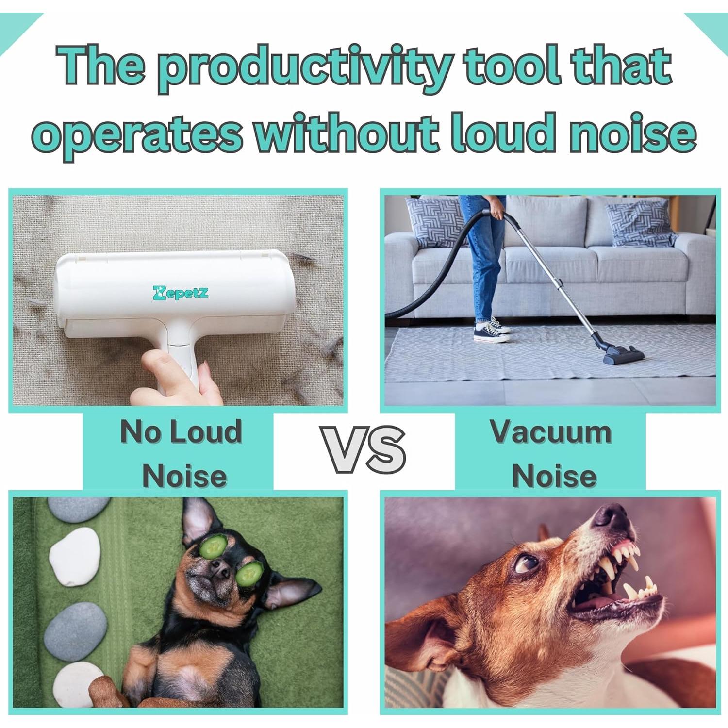 Rodillo de Pelusa Reutilizable ZepetZ para Mascotas - Blanco