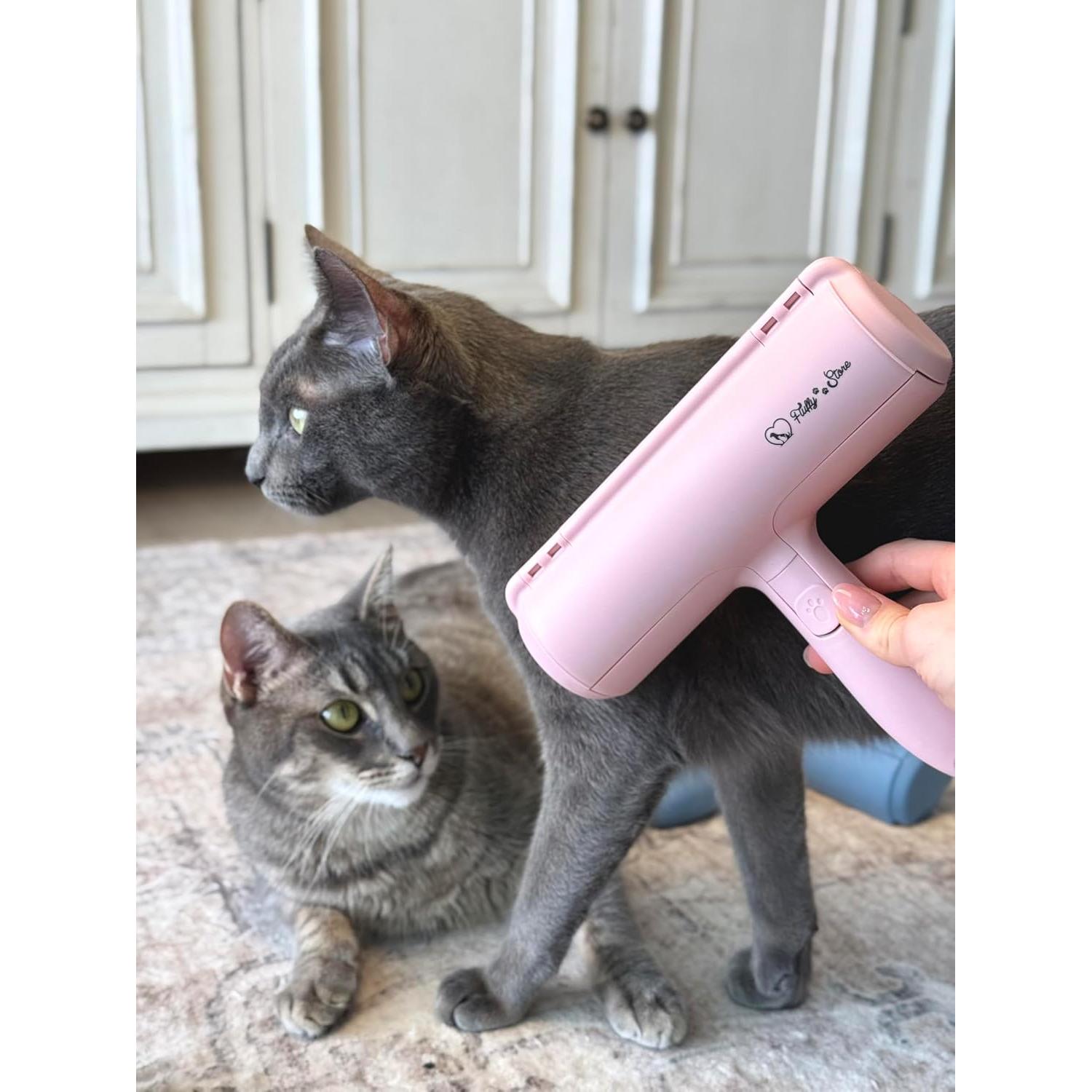 Rodillo Removedor de Pelo de Mascotas Fluffy Paws Rosa