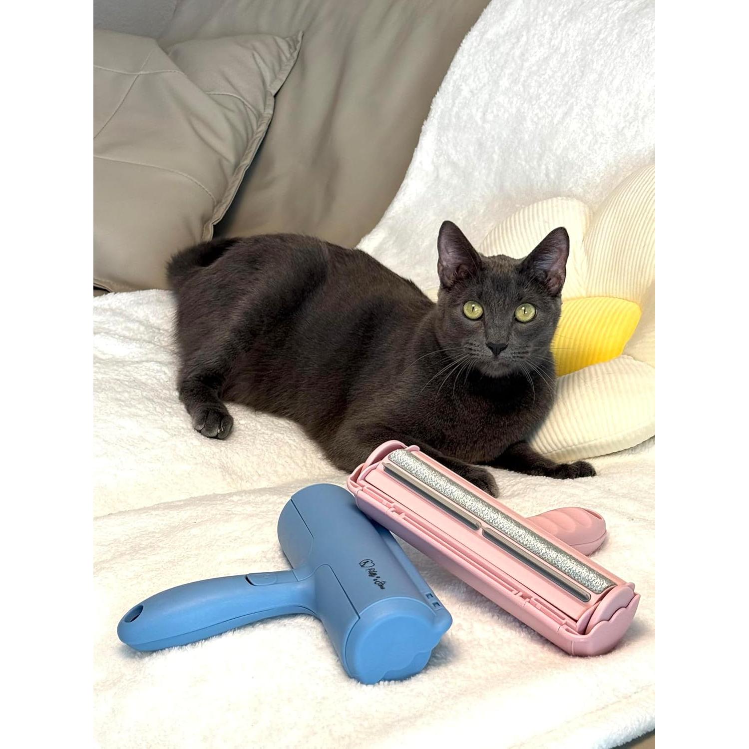 Rodillo Removedor de Pelo de Mascotas Fluffy Paws Rosa