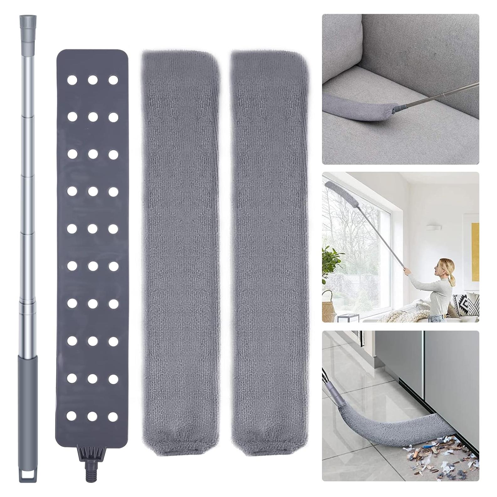 Plumero de Espacio Retráctil AURUZA con 2 Paños de Microfibra