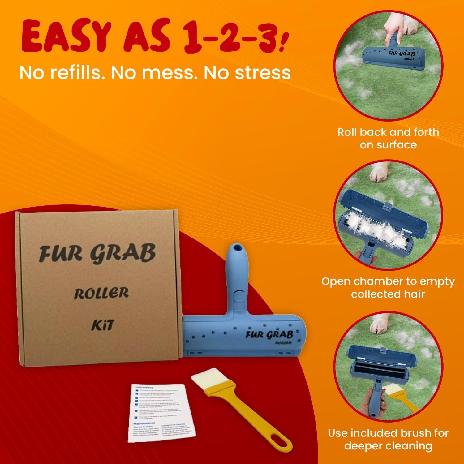 Rodillo Quitapelos Reutilizable Fur Grab - Ecológico 6.35x19.05 cm