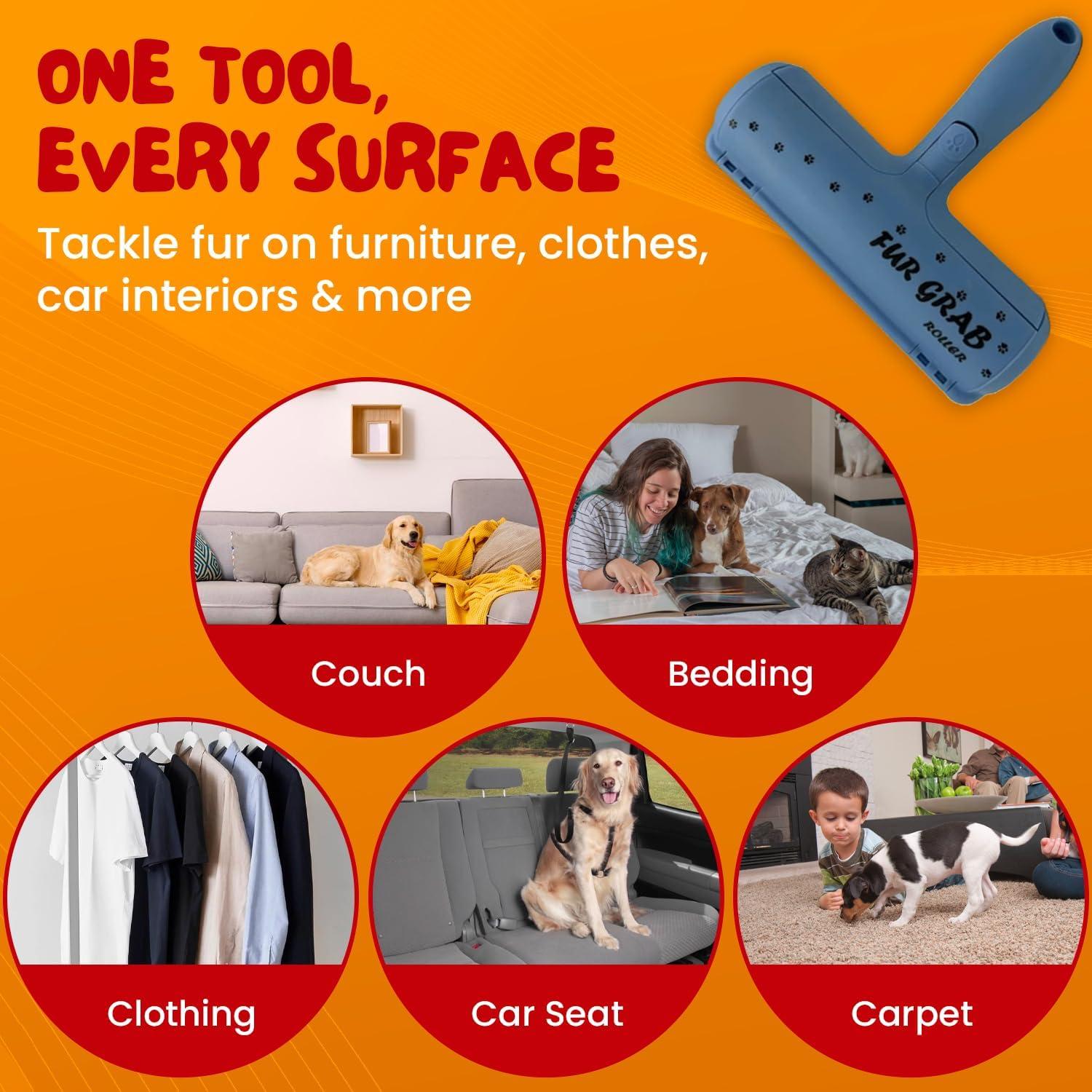 Rodillo Quitapelos Reutilizable Fur Grab - Ecológico 6.35x19.05 cm