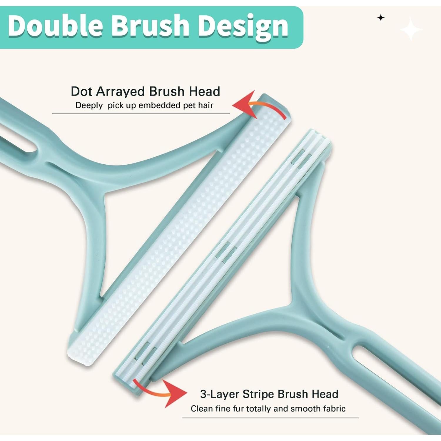 Removedor de Pelo de Mascota Mollypaws - Paquete de 6, Reutilizable