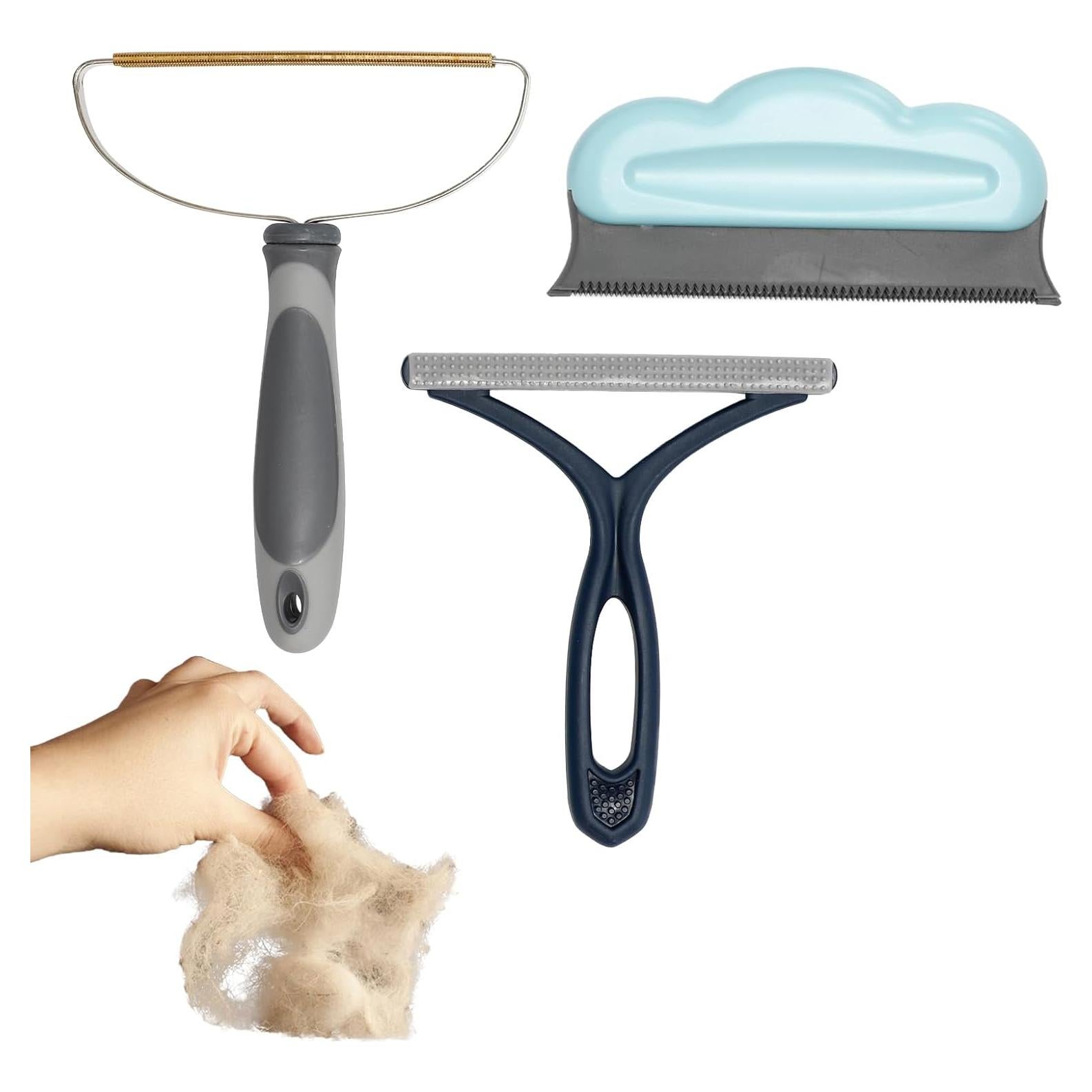 Kit Removedor de Pelo de Mascotas Audoloku - 3 Piezas Azul