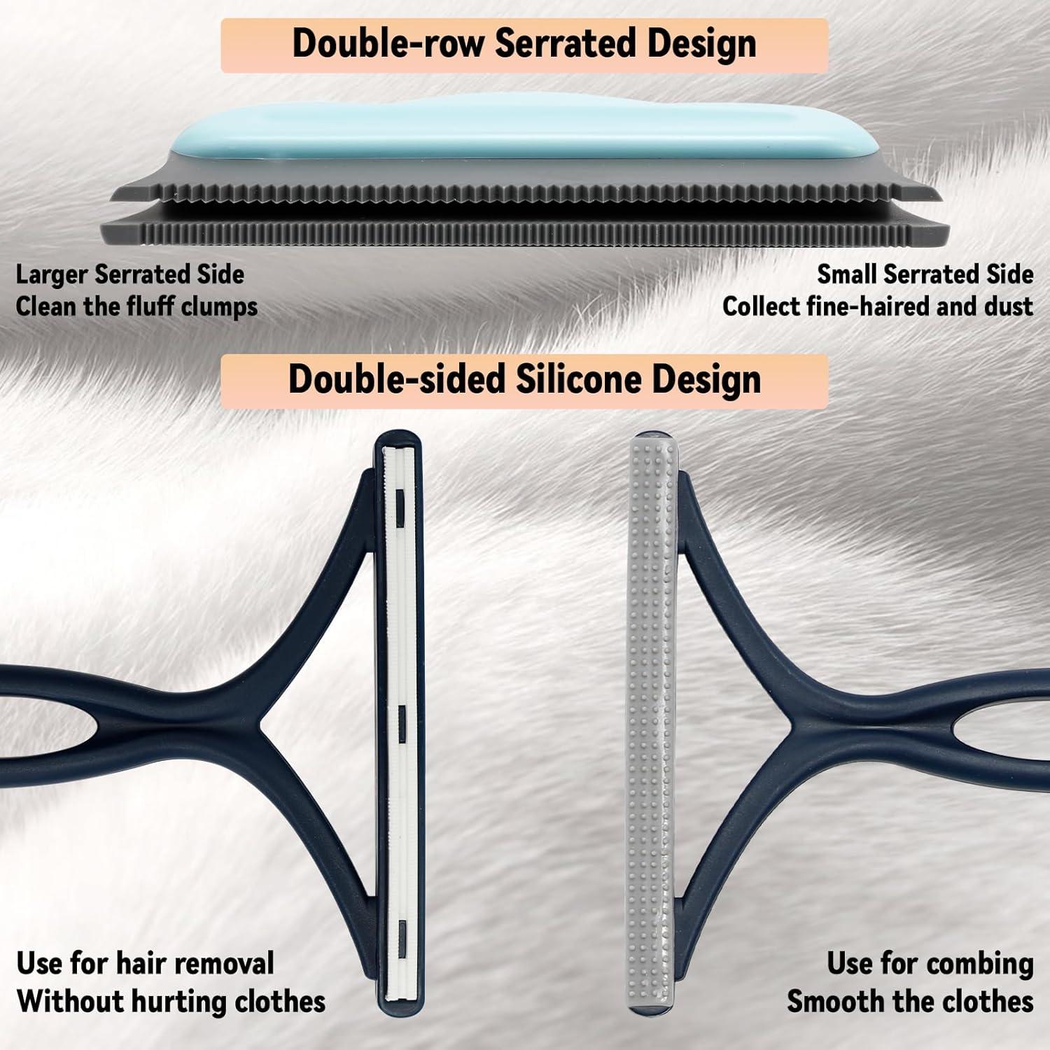 Kit Removedor de Pelo de Mascotas Audoloku - 3 Piezas Azul