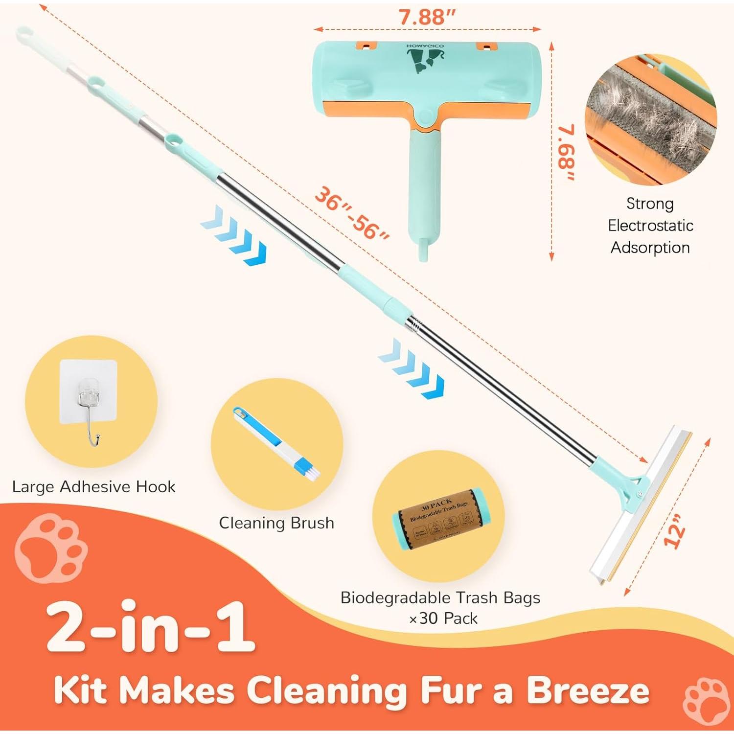 Kit Quitapelos para Mascotas HOMAGICO - 5 Piezas, Reutilizable