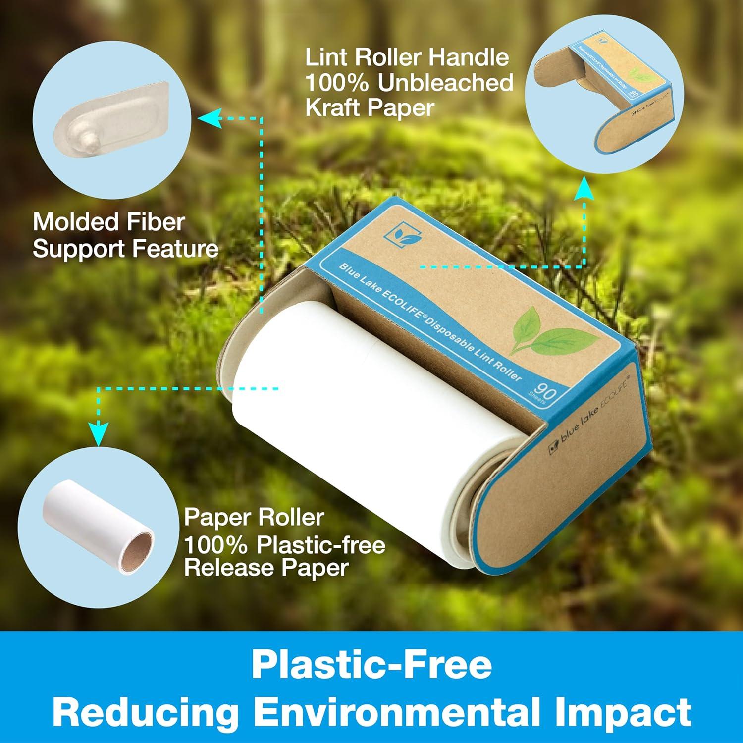 Rodillo Quitapelusas Ecológico Blue Lake ECOLIFE - 360 Hojas