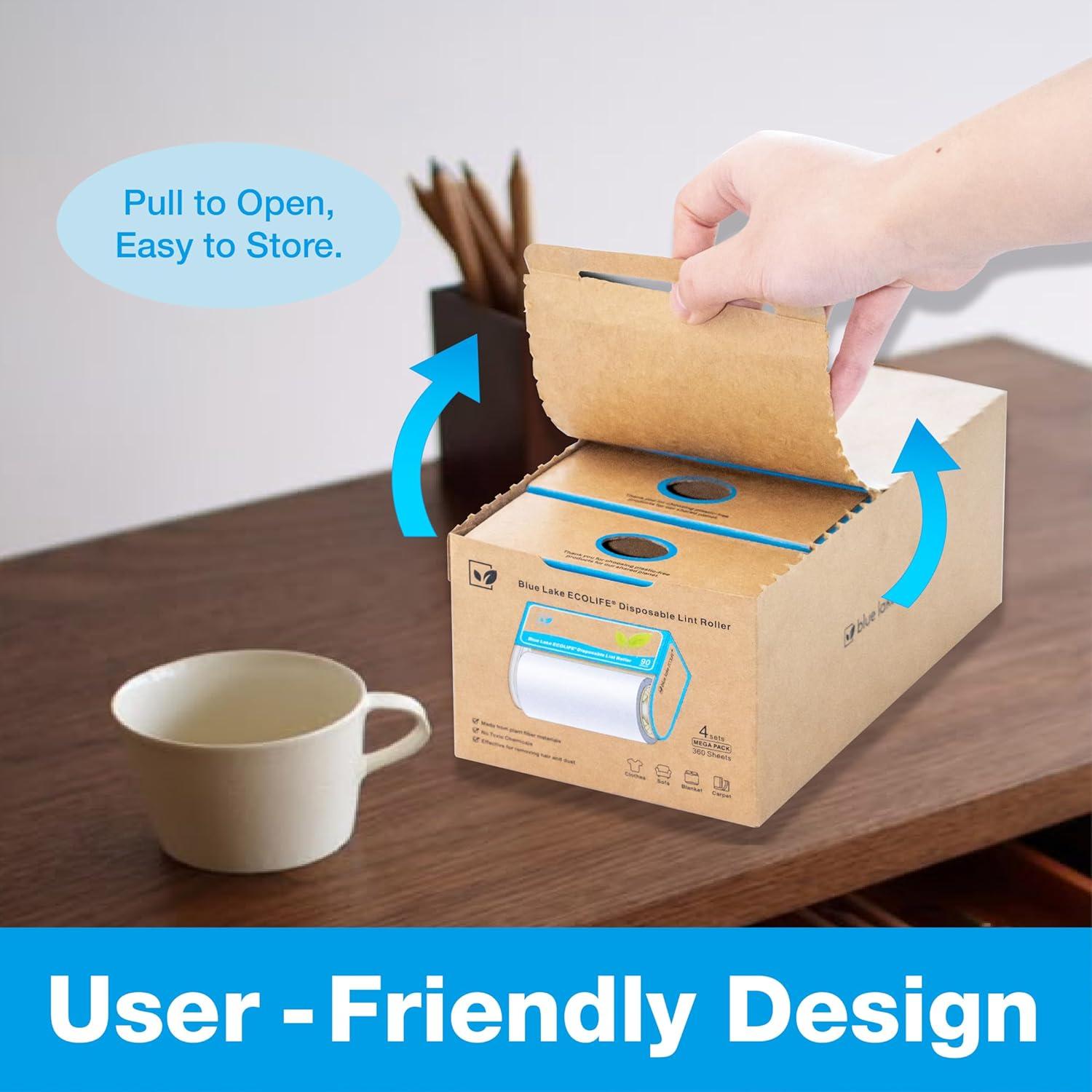 Rodillo Quitapelusas Ecológico Blue Lake ECOLIFE - 360 Hojas