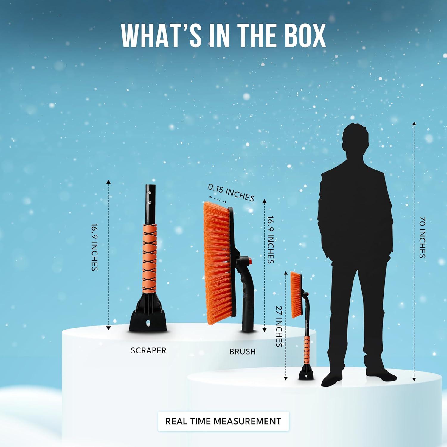 Cepillo de Nieve EcoNour 68.58 cm con Raspador de Hielo