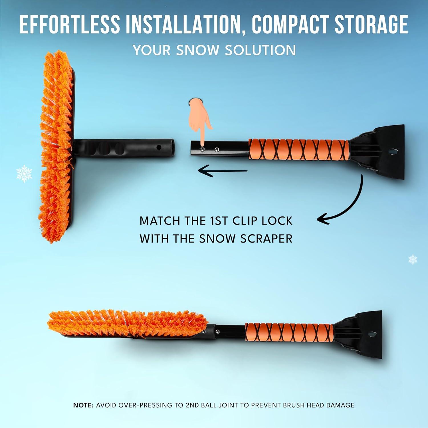 Cepillo de Nieve EcoNour 68.58 cm con Raspador de Hielo