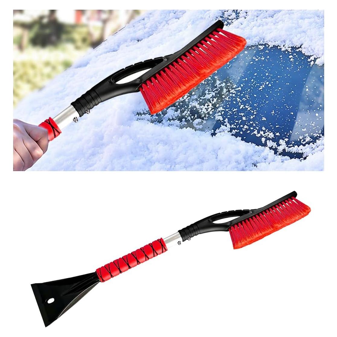 Cepillo de Nieve JOYCOURT 68.5 cm y Raspador de Hielo Rojo