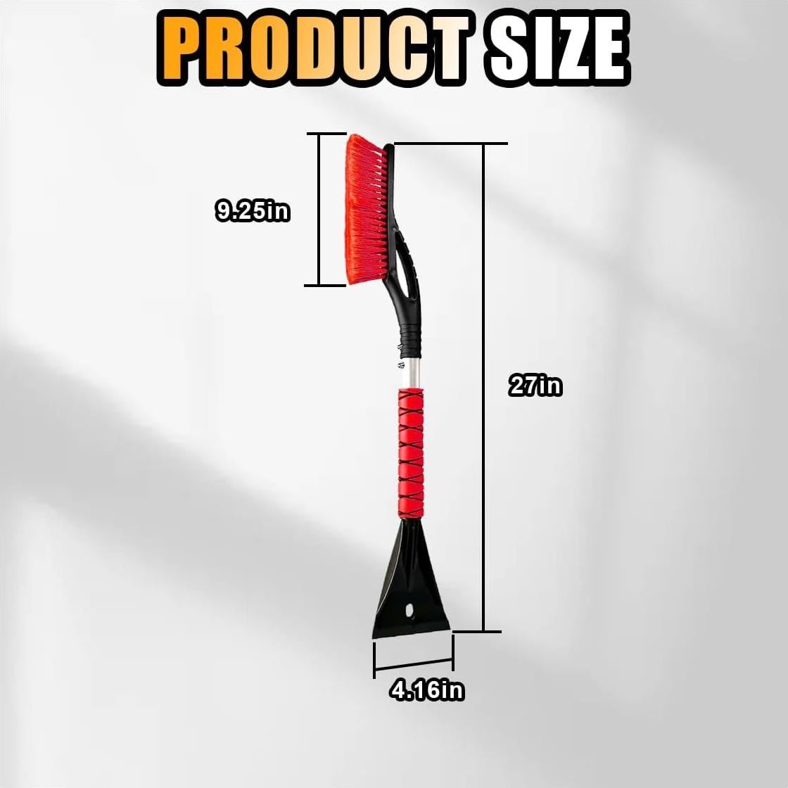 Cepillo de Nieve JOYCOURT 68.5 cm y Raspador de Hielo Rojo