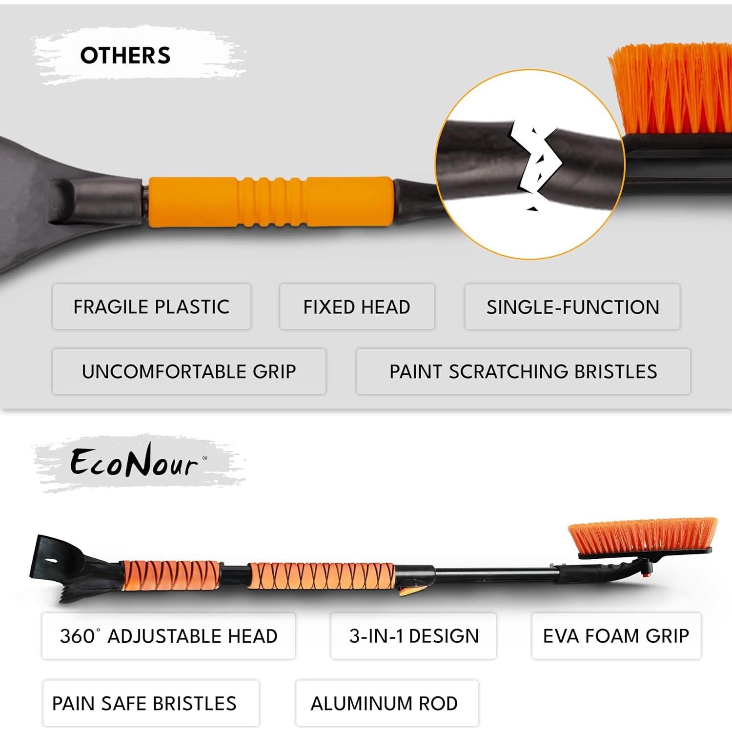 Cepillo de Nieve Extensible EcoNour 113.5 cm para SUV