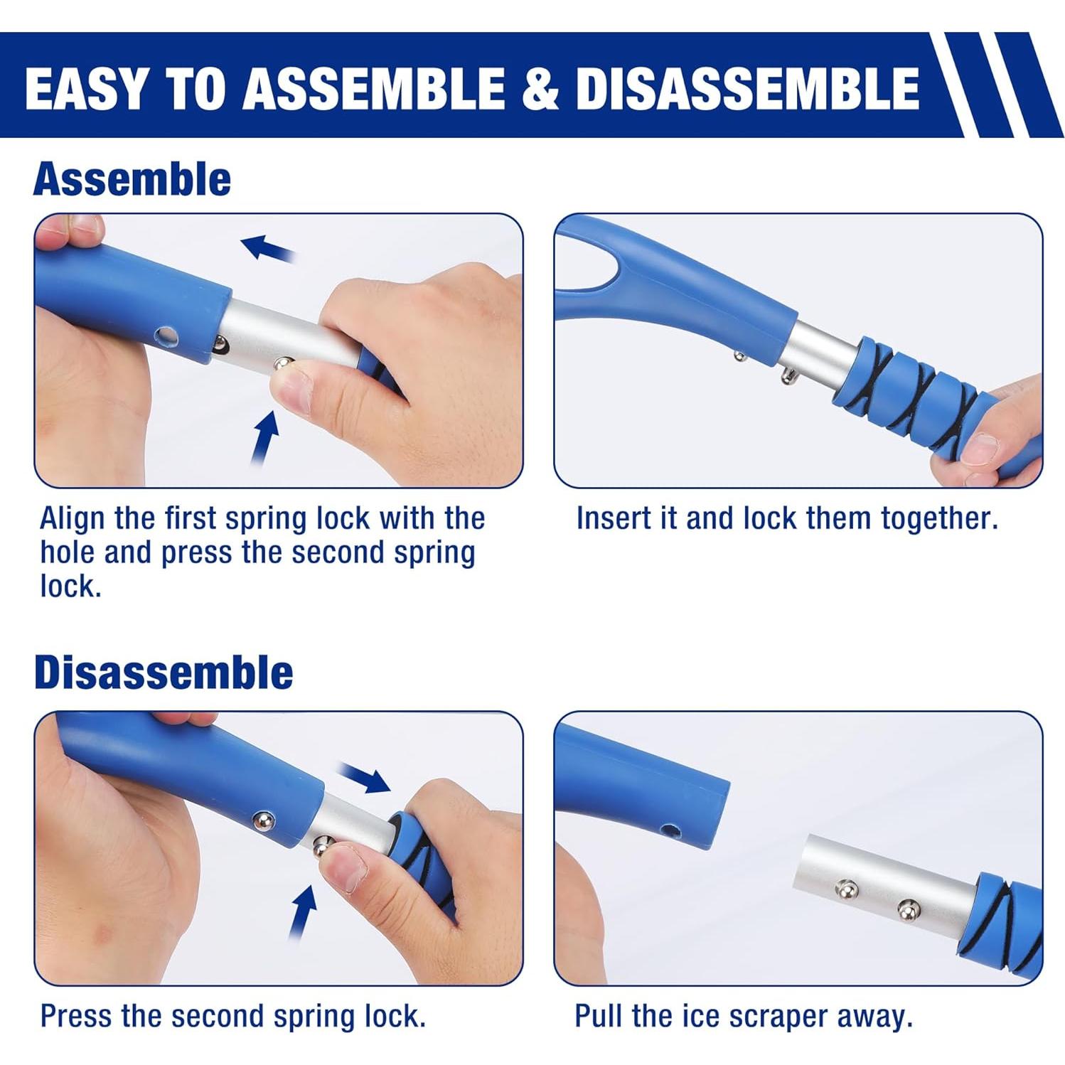 WORKPRO Cepillo de Nieve y Raspador de Hielo 2-en-1 68.58 cm